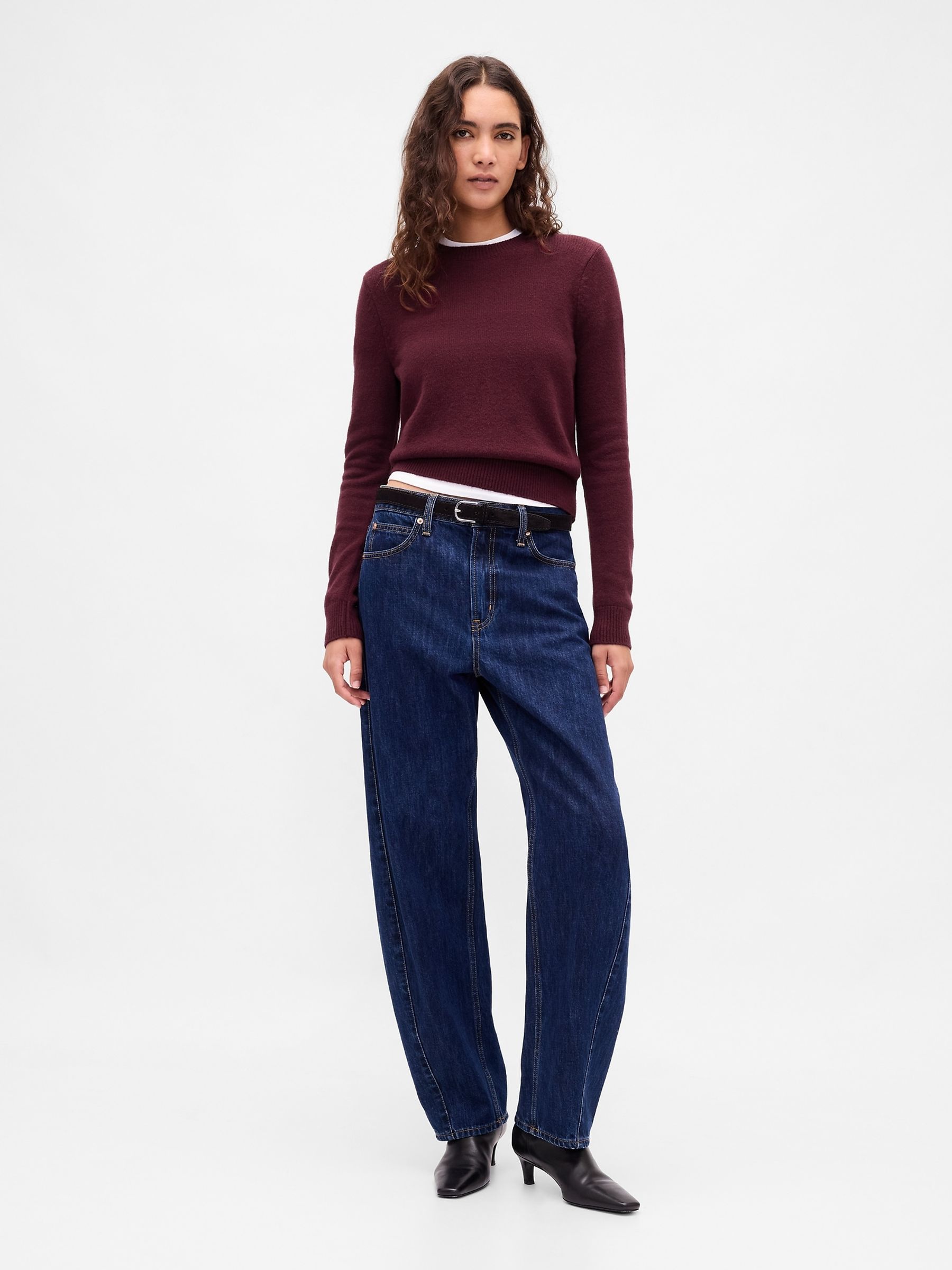 Red Soft Touch Crew Neck Jumper - Image 3 of 4