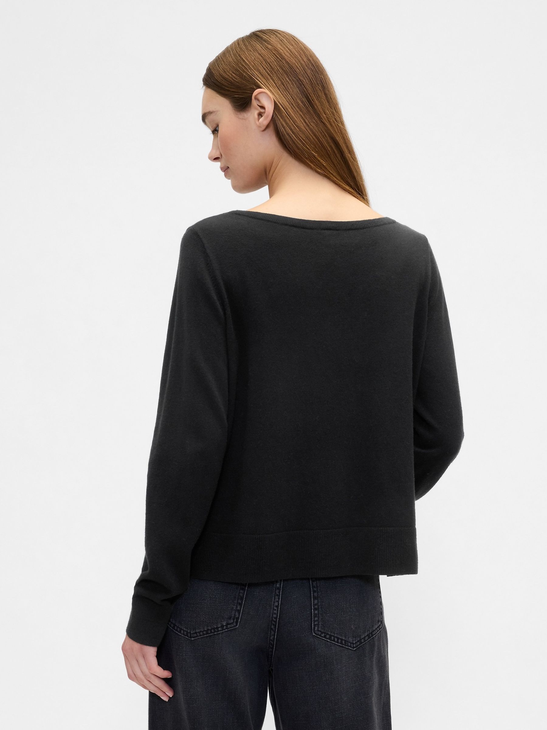 Black Bella Boat Neck Jumper - Image 2 of 5 Black Bella Boat Neck Jumper - Image 2 of 5