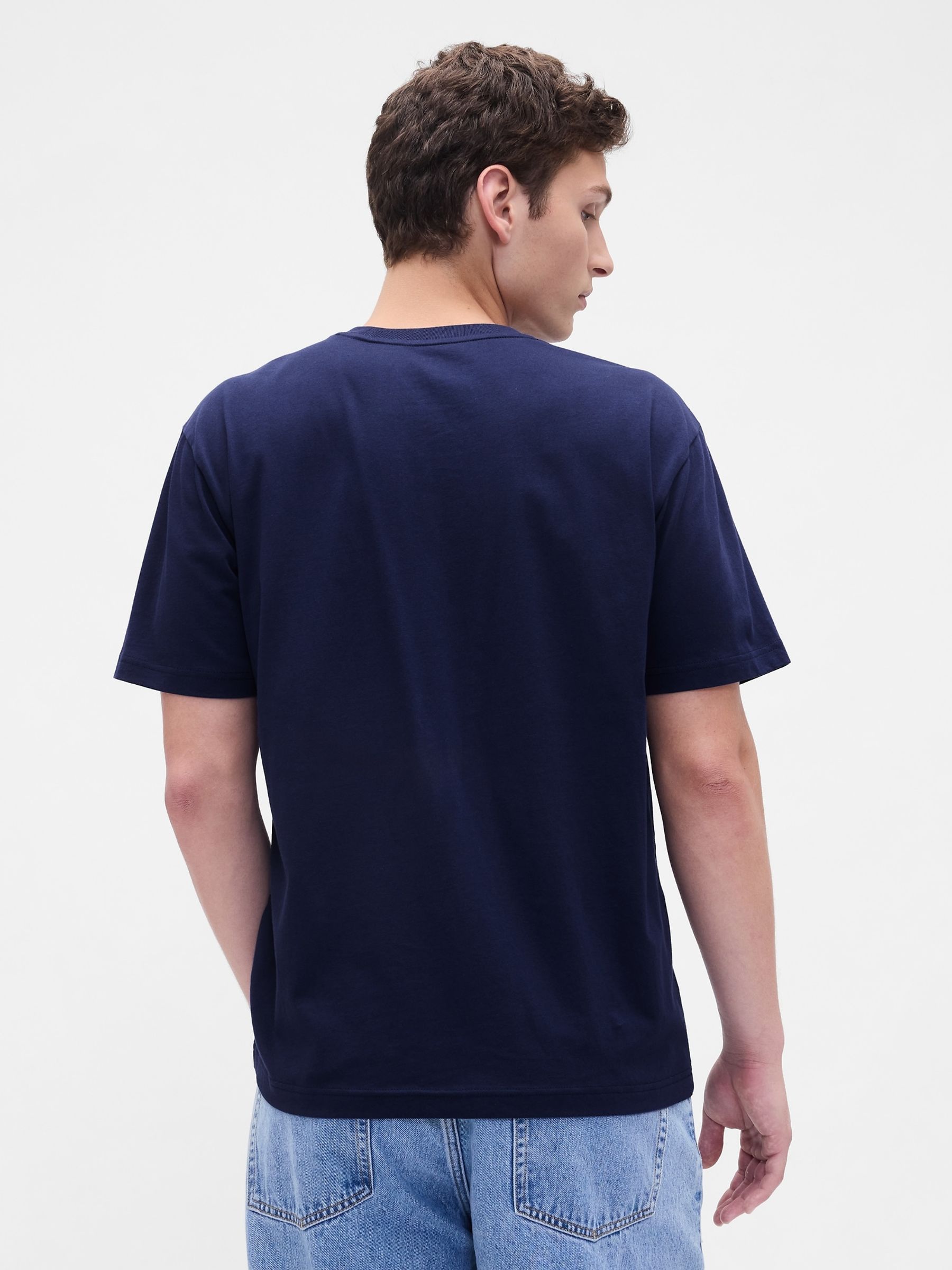 Blue Everyday Soft Relaxed Graphic T-Shirt - Image 2 of 4 Blue Everyday Soft Relaxed Graphic T-Shirt - Image 2 of 4