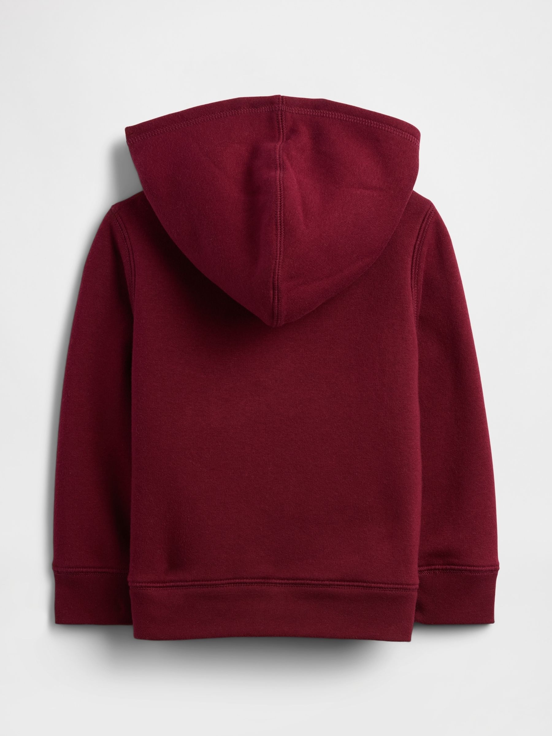 Burgundy Red Logo Sherpa Lined Hoodie (6mths-5yrs) - Image 2 of 3