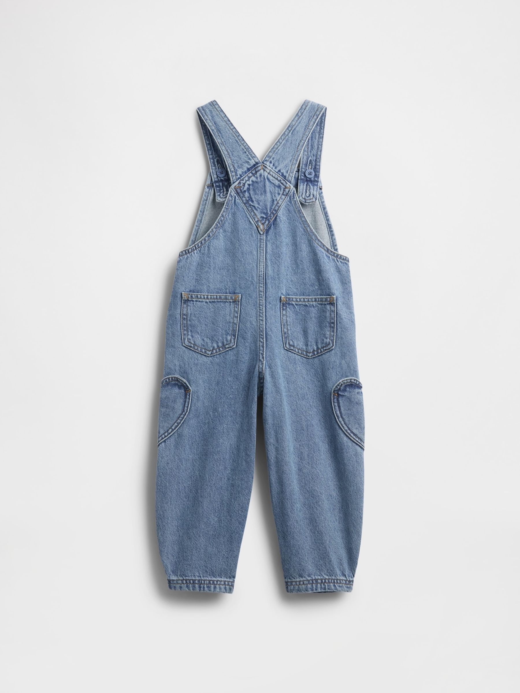 Blue Heart Pocket Horseshoe Dungarees (6mths-5yrs) - Image 3 of 3