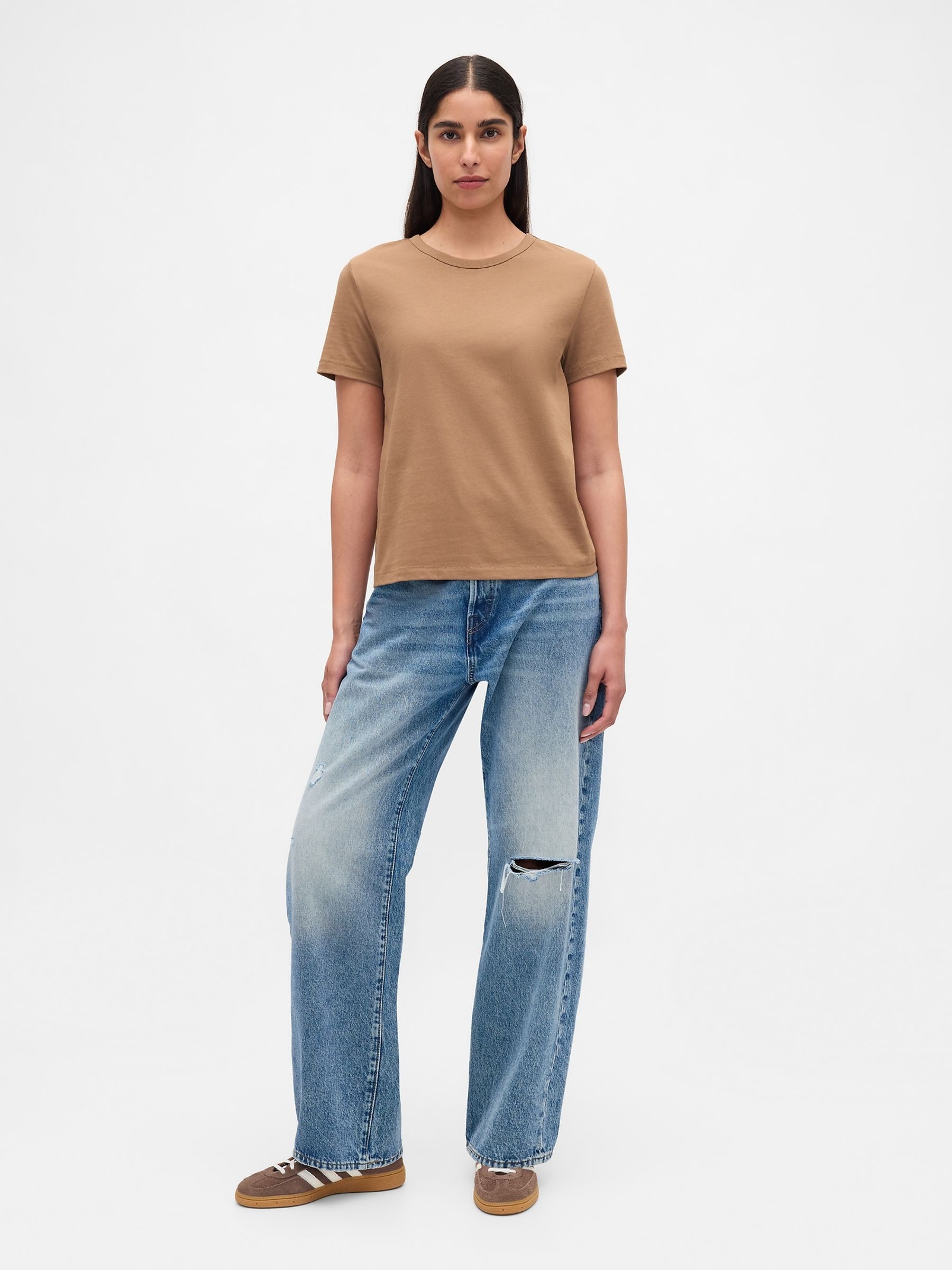Brown Cotton VintageSoft T-Shirt - Image 3 of 4
