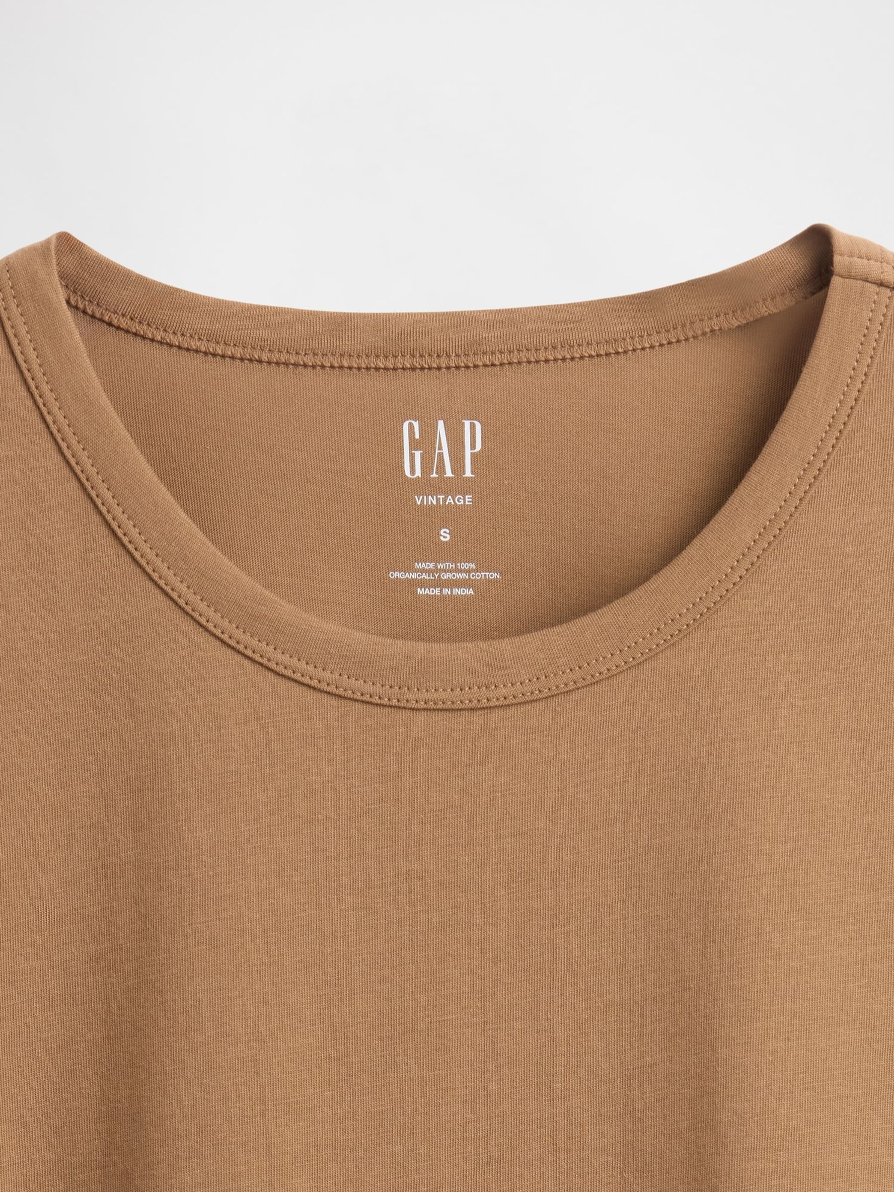 Brown Cotton VintageSoft T-Shirt - Image 4 of 4