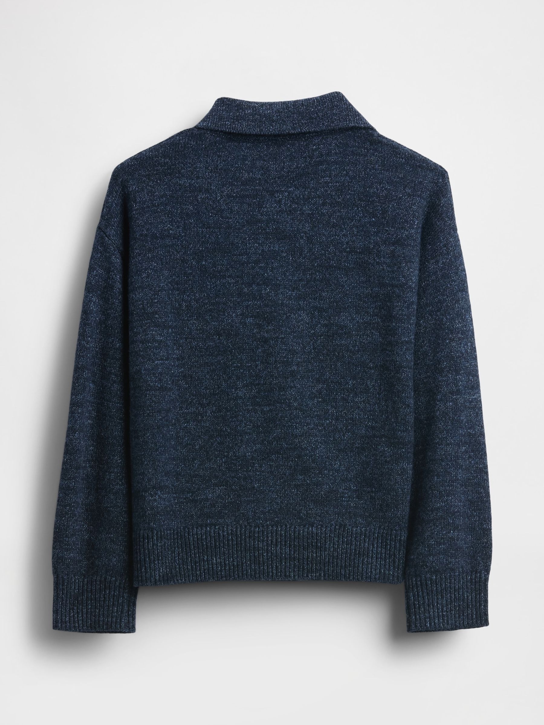 Blue Collared Button-Front Sweatshirt (6mths-5yrs) - Image 2 of 2
