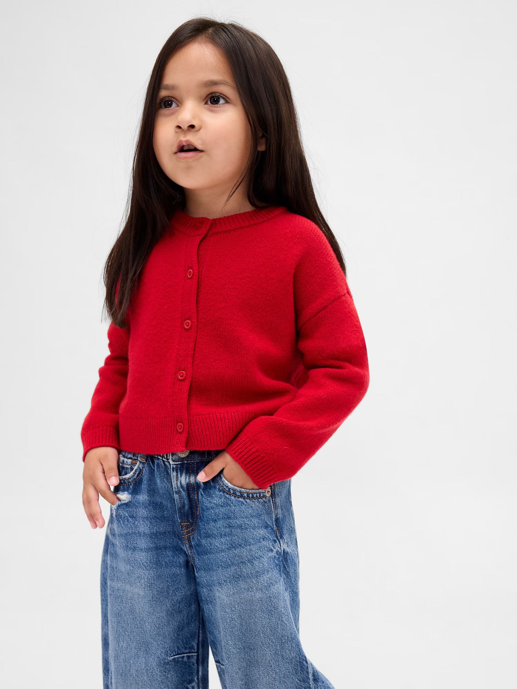 Red Cashsoft Cardigan (6mths-5yrs) - Image 1 of 4