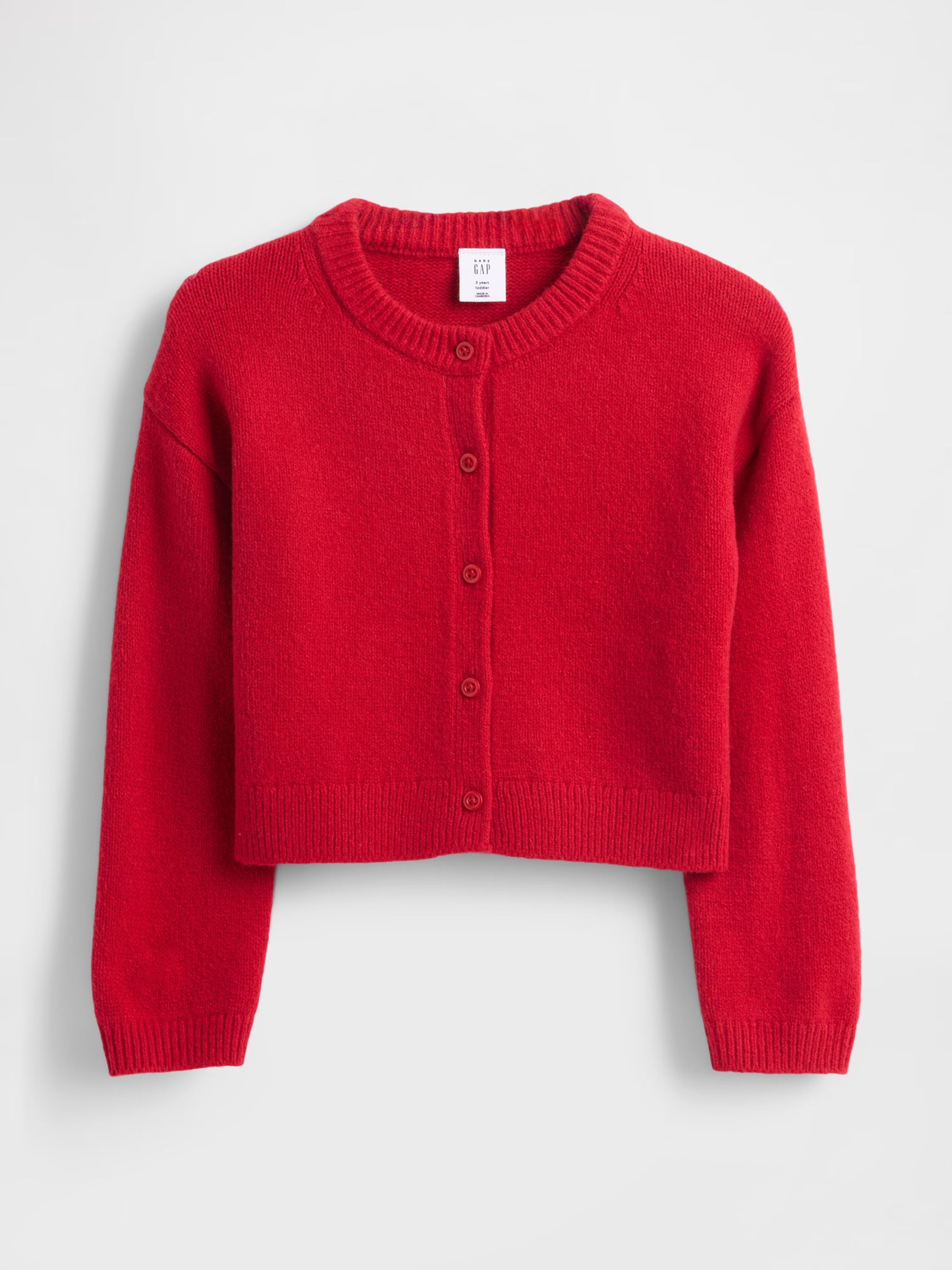 Red Cashsoft Cardigan (6mths-5yrs) - Image 2 of 4