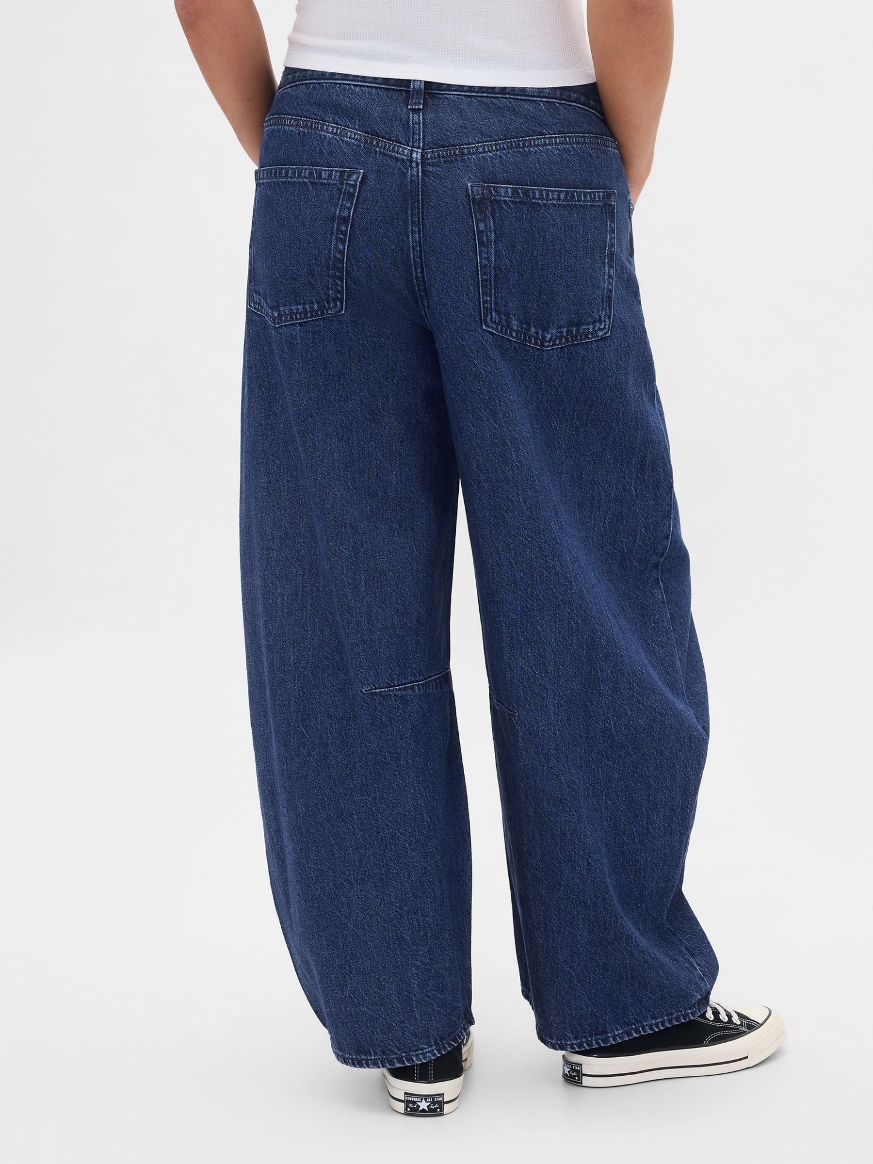 Blue High Waisted UltraSoft Crossover Horseshoe Jeans - Image 2 of 6
