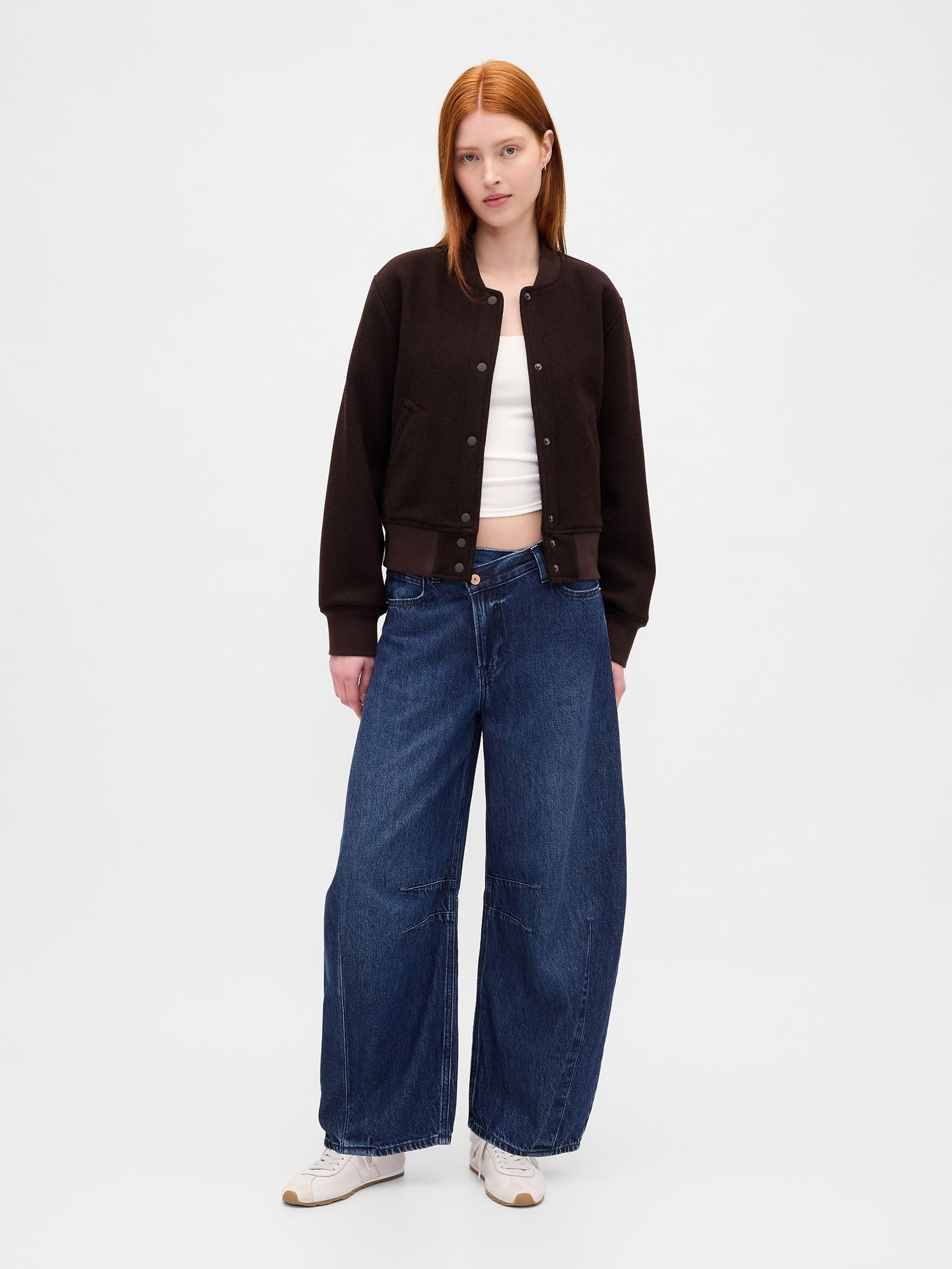 Blue High Waisted UltraSoft Crossover Horseshoe Jeans - Image 6 of 6