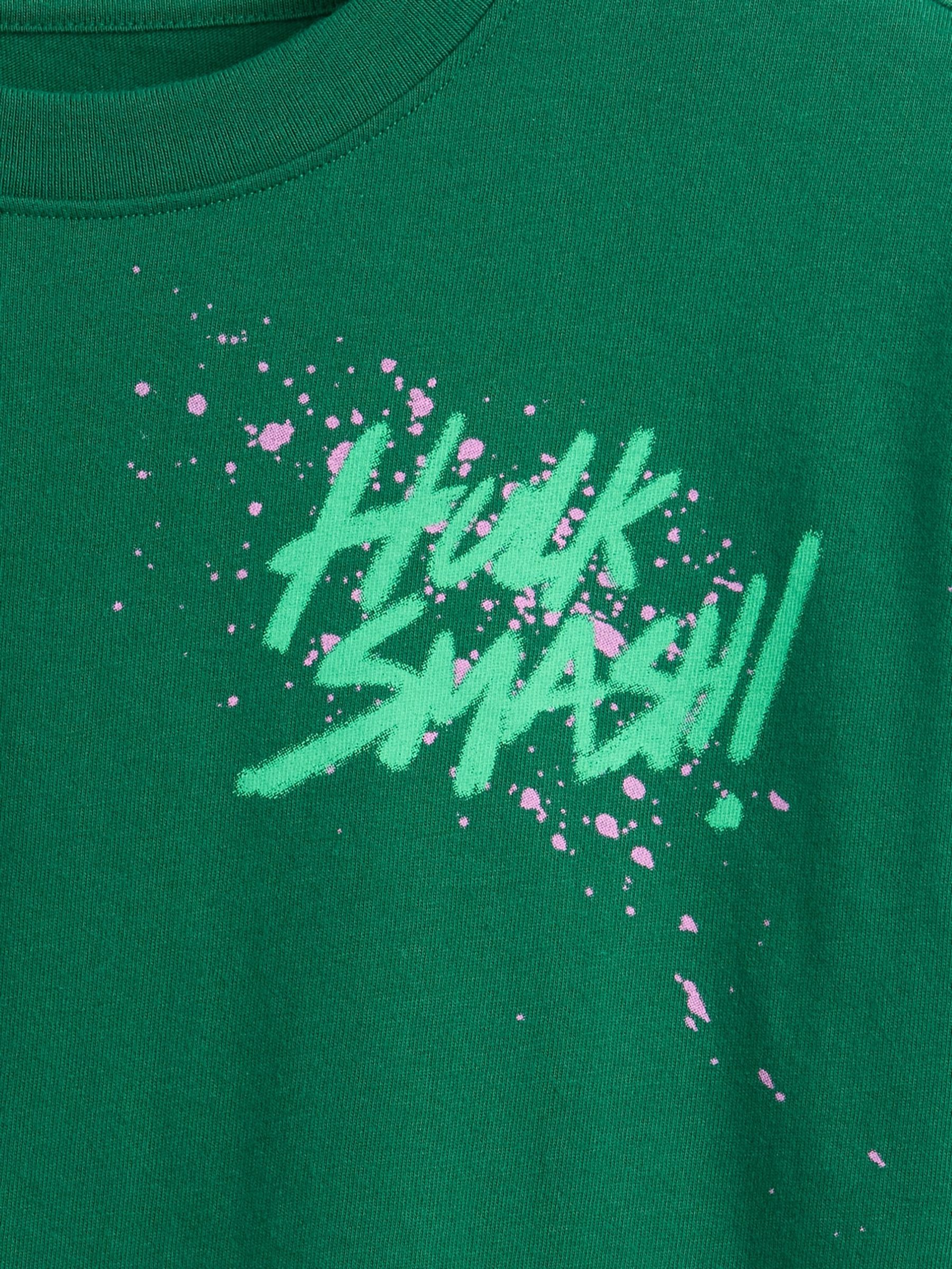 Green Marvel Relaxed Graphic T-Shirt - Image 3 of 6
