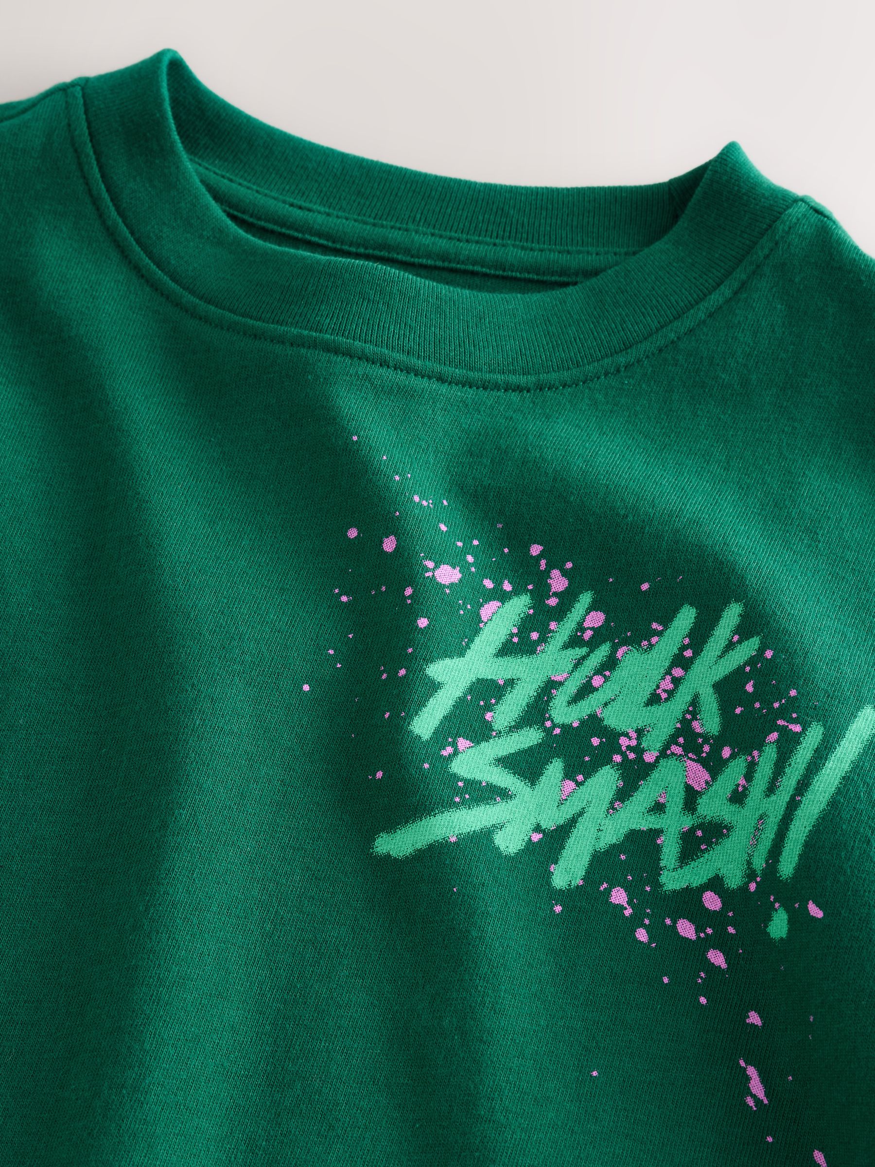 Green Marvel Relaxed Graphic T-Shirt - Image 4 of 6