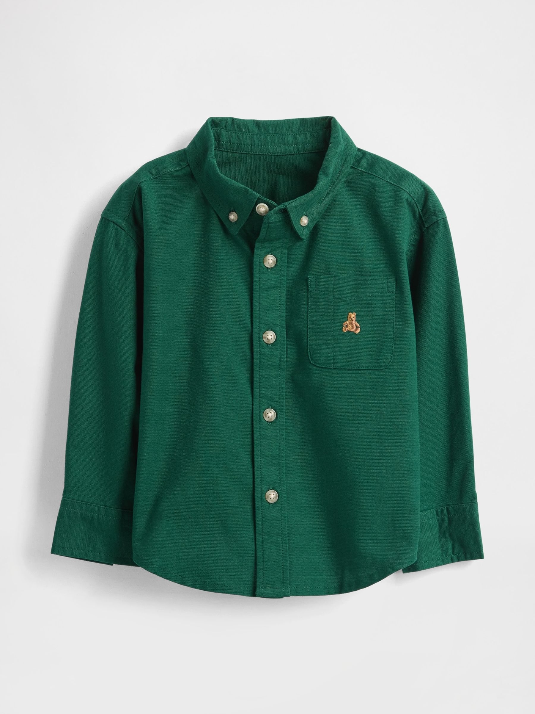 Green Oversized Oxford Shirt (6mths-5yrs) - Image 1 of 2