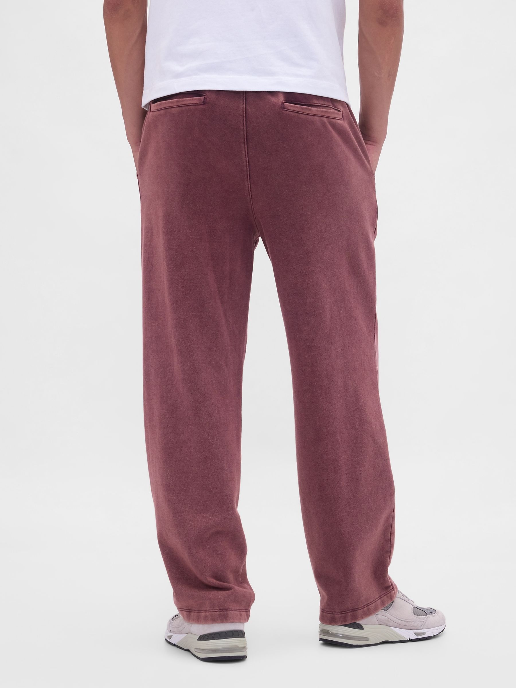 Washed Red Heavyweight Relaxed Joggers - Image 2 of 5