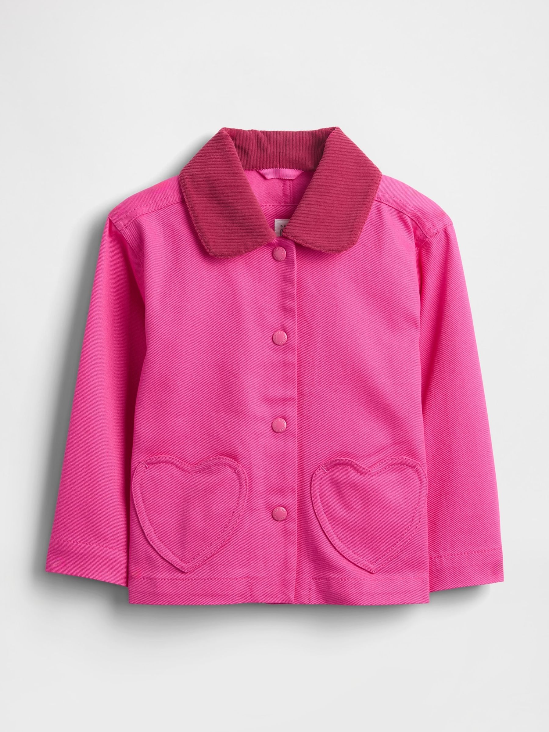 Pink Heart-Pocket Jacket (6mths-5yrs) - Image 1 of 2
