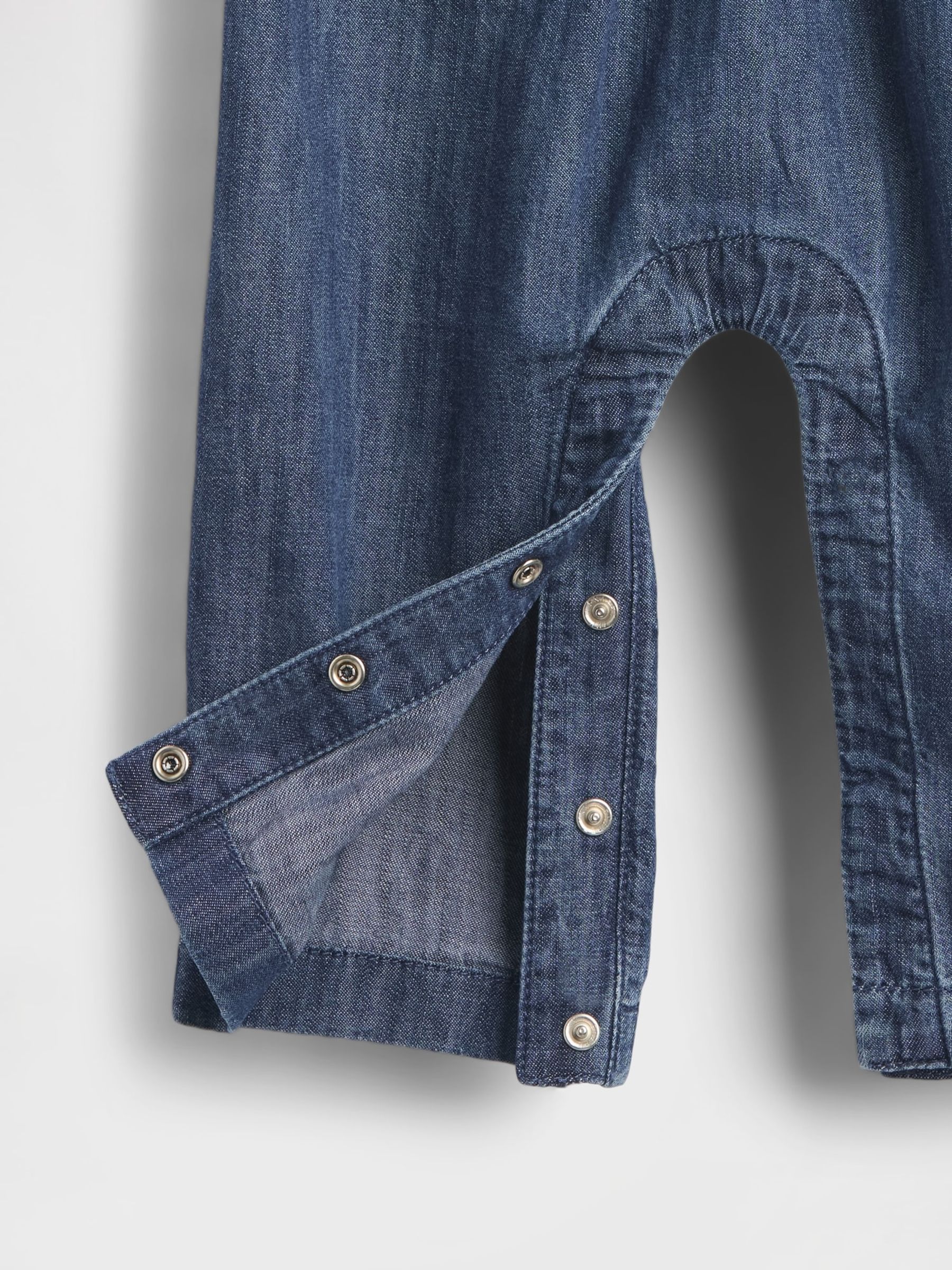 Blue Denim Collared One-Piece (Newborn-24mths) - Image 4 of 4