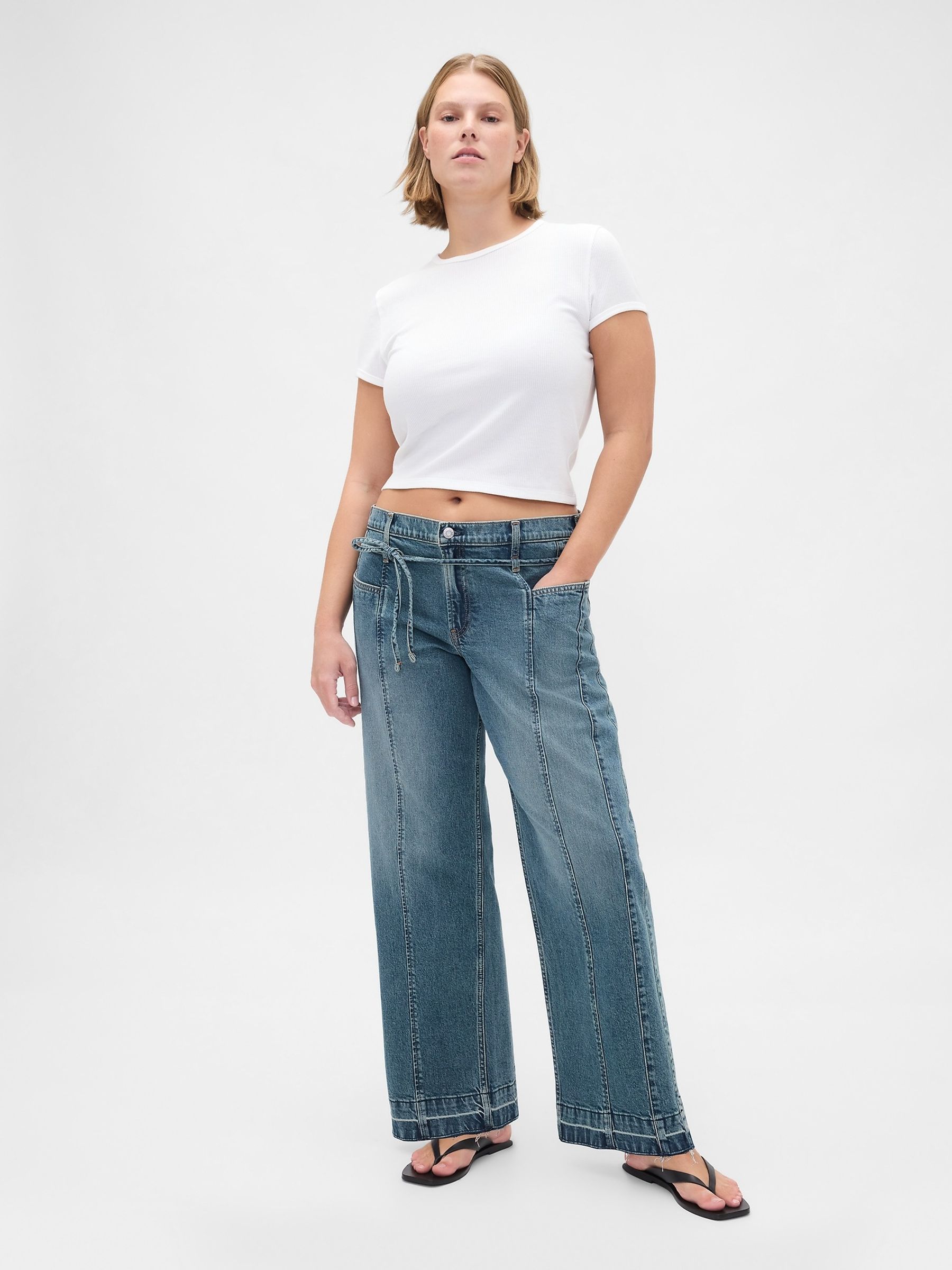 Blue Low Waisted '90s Loose Jeans - Image 5 of 6