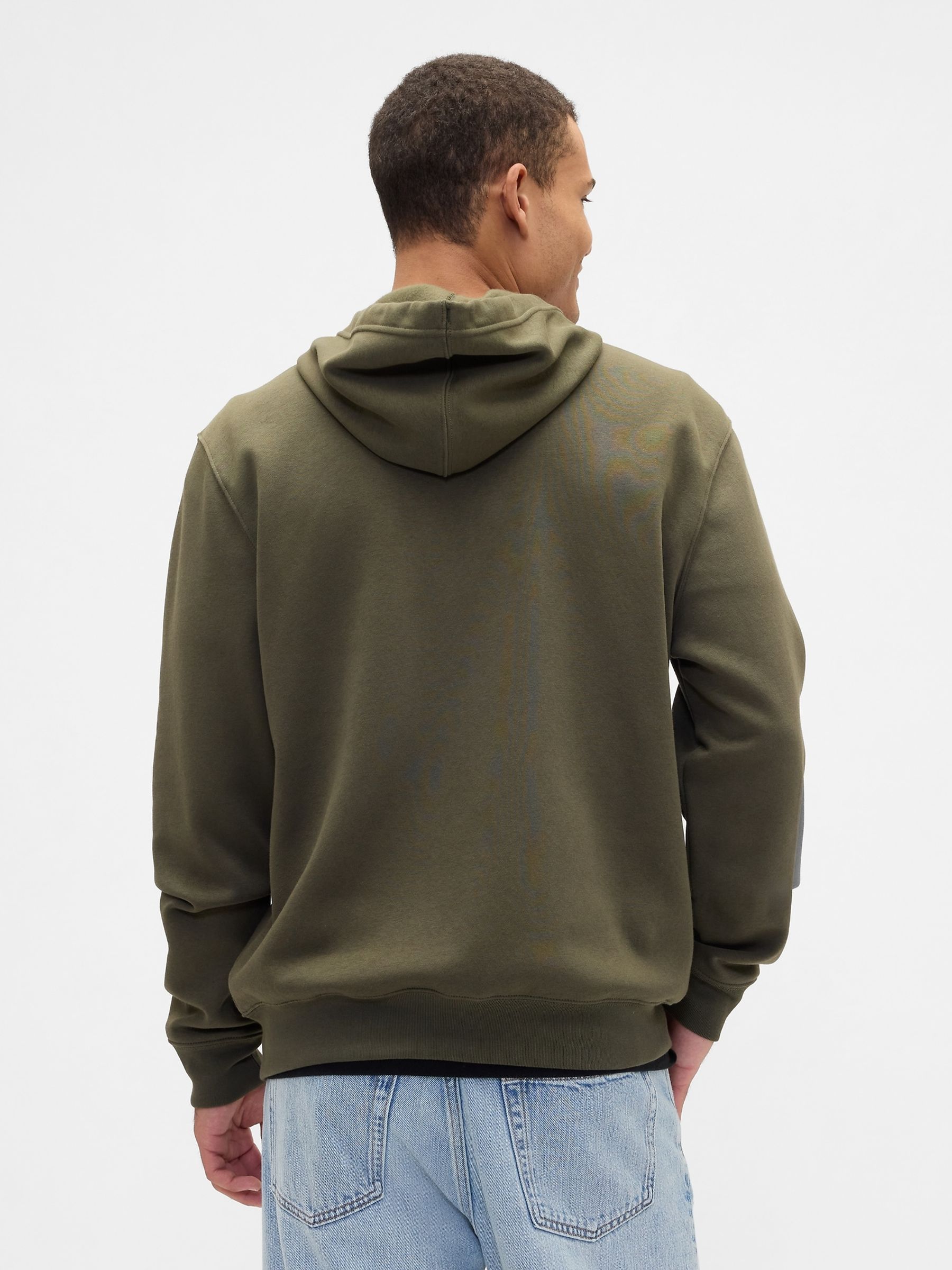 Green Relaxed Logo Zip Hoodie - Image 2 of 4