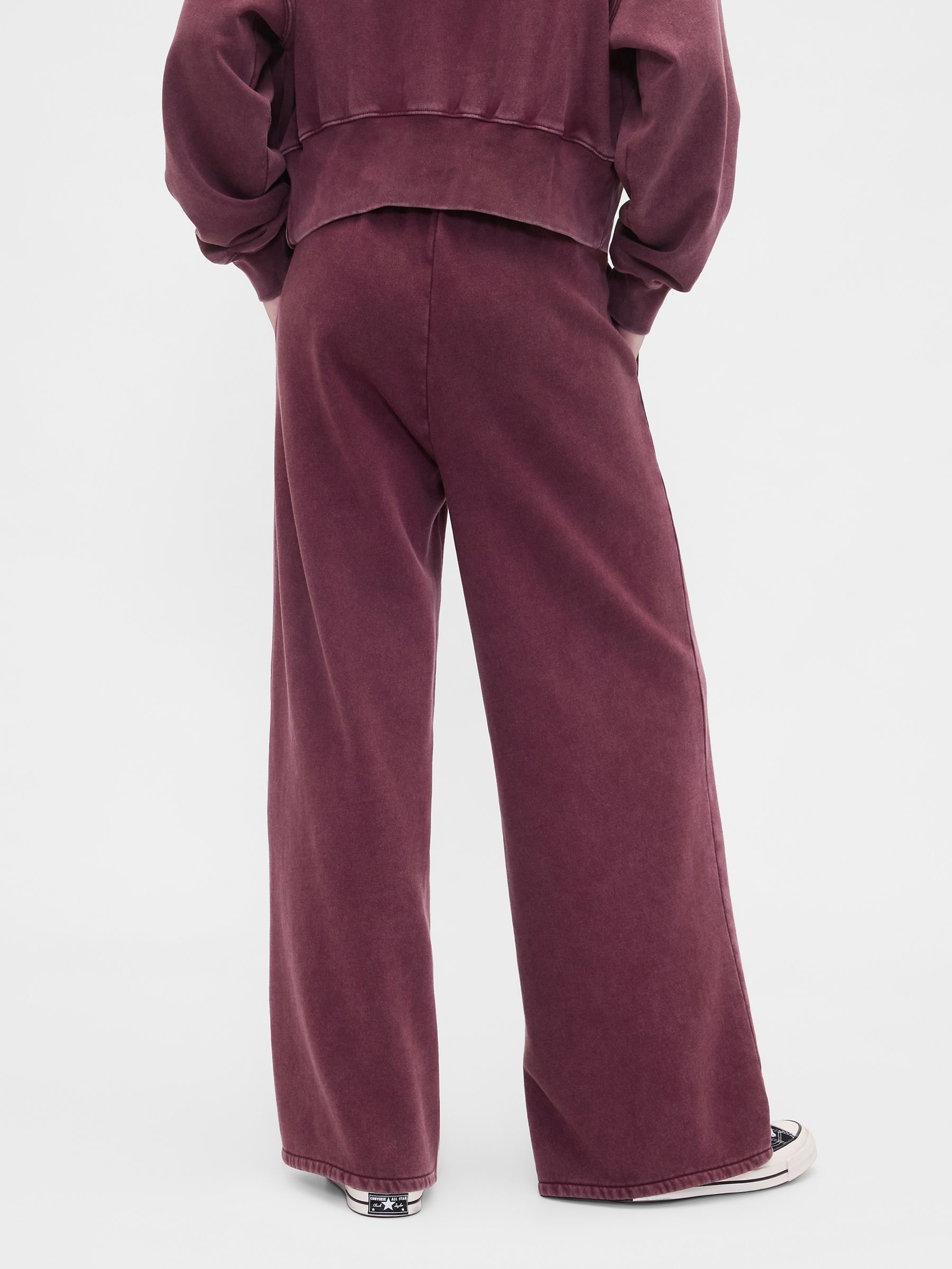 Red VintageSoft Baggy Wide-Leg Joggers - Image 2 of 5