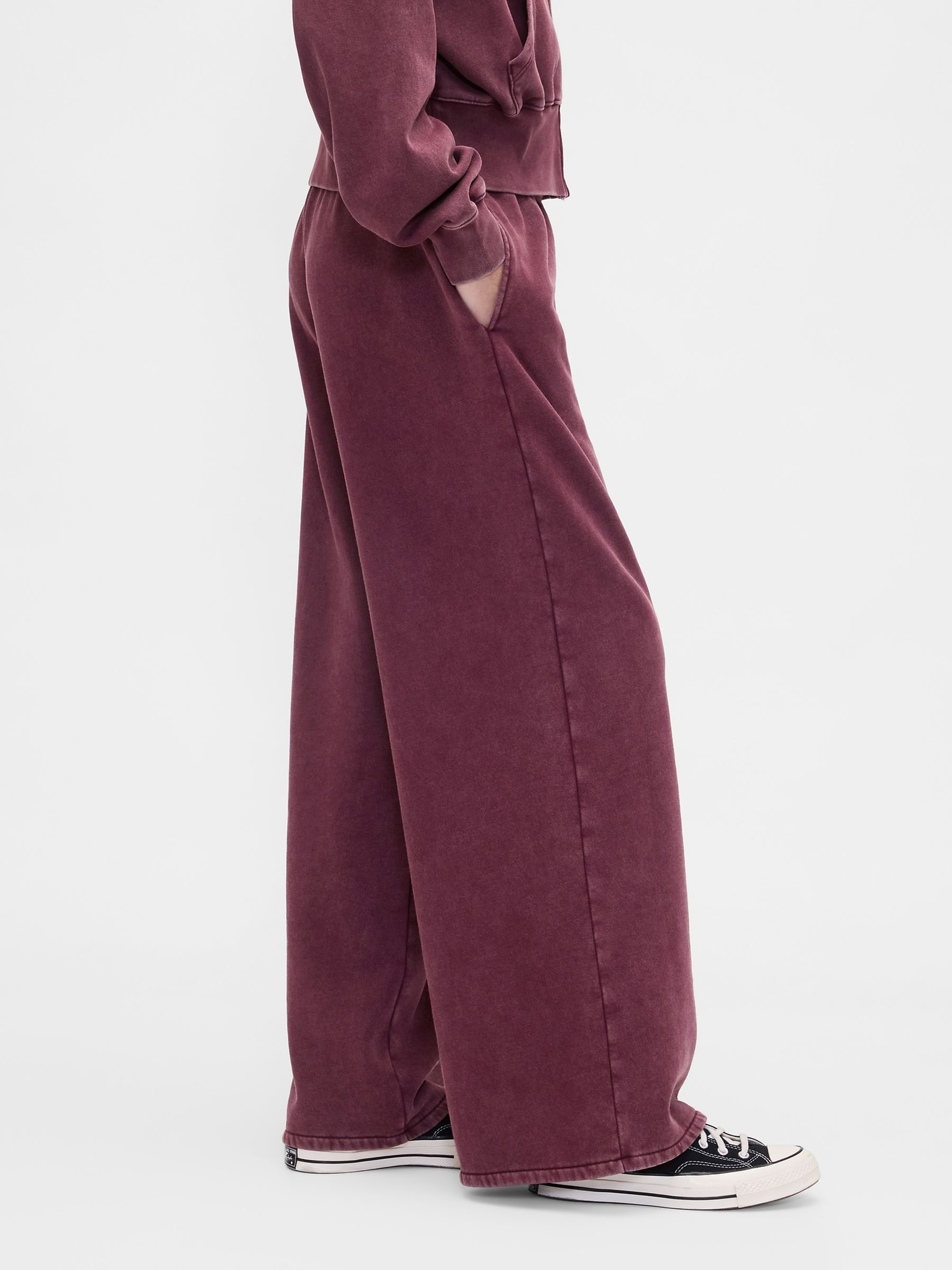 Red VintageSoft Baggy Wide-Leg Joggers - Image 3 of 5
