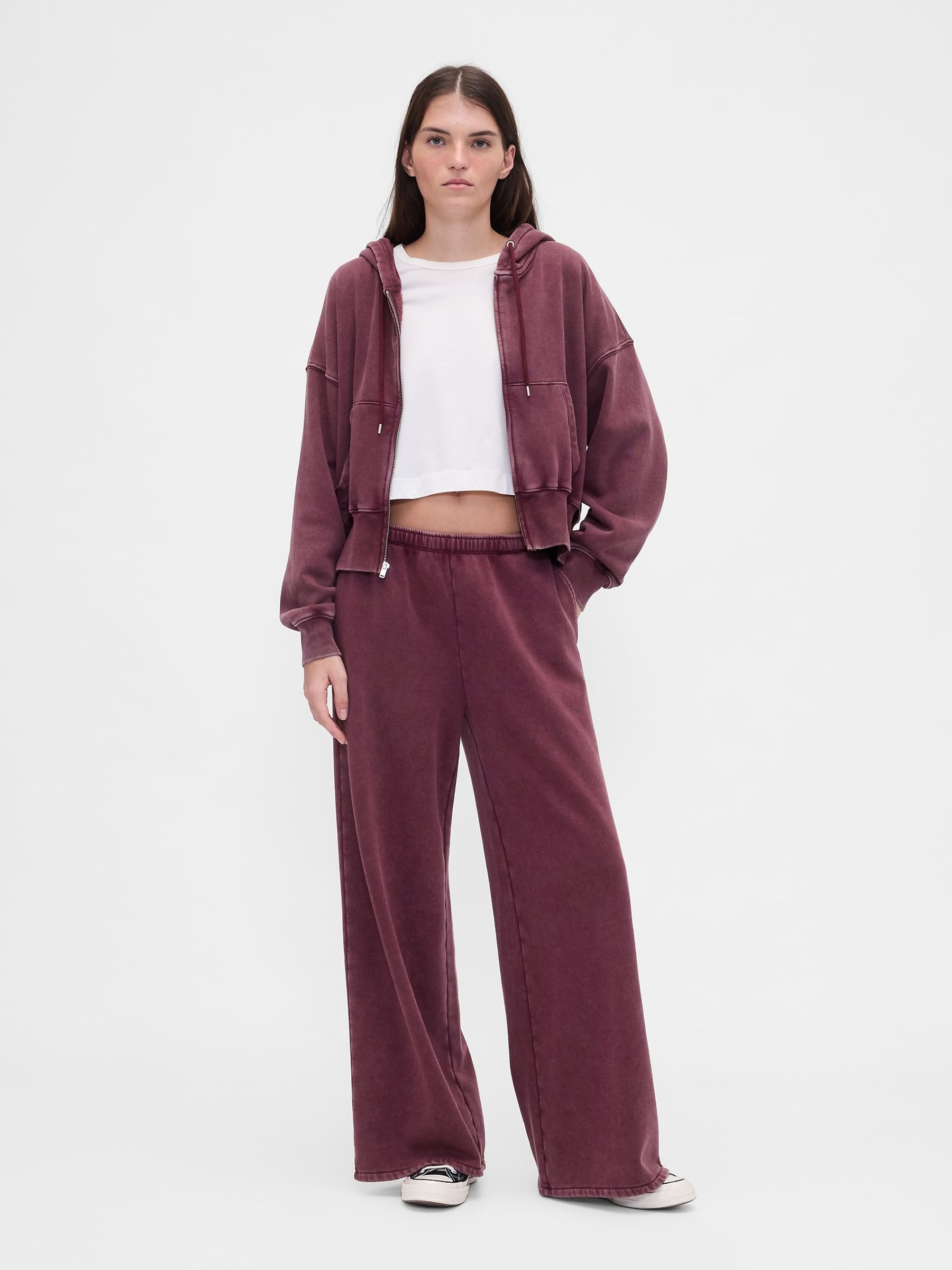Red VintageSoft Baggy Wide-Leg Joggers - Image 4 of 5