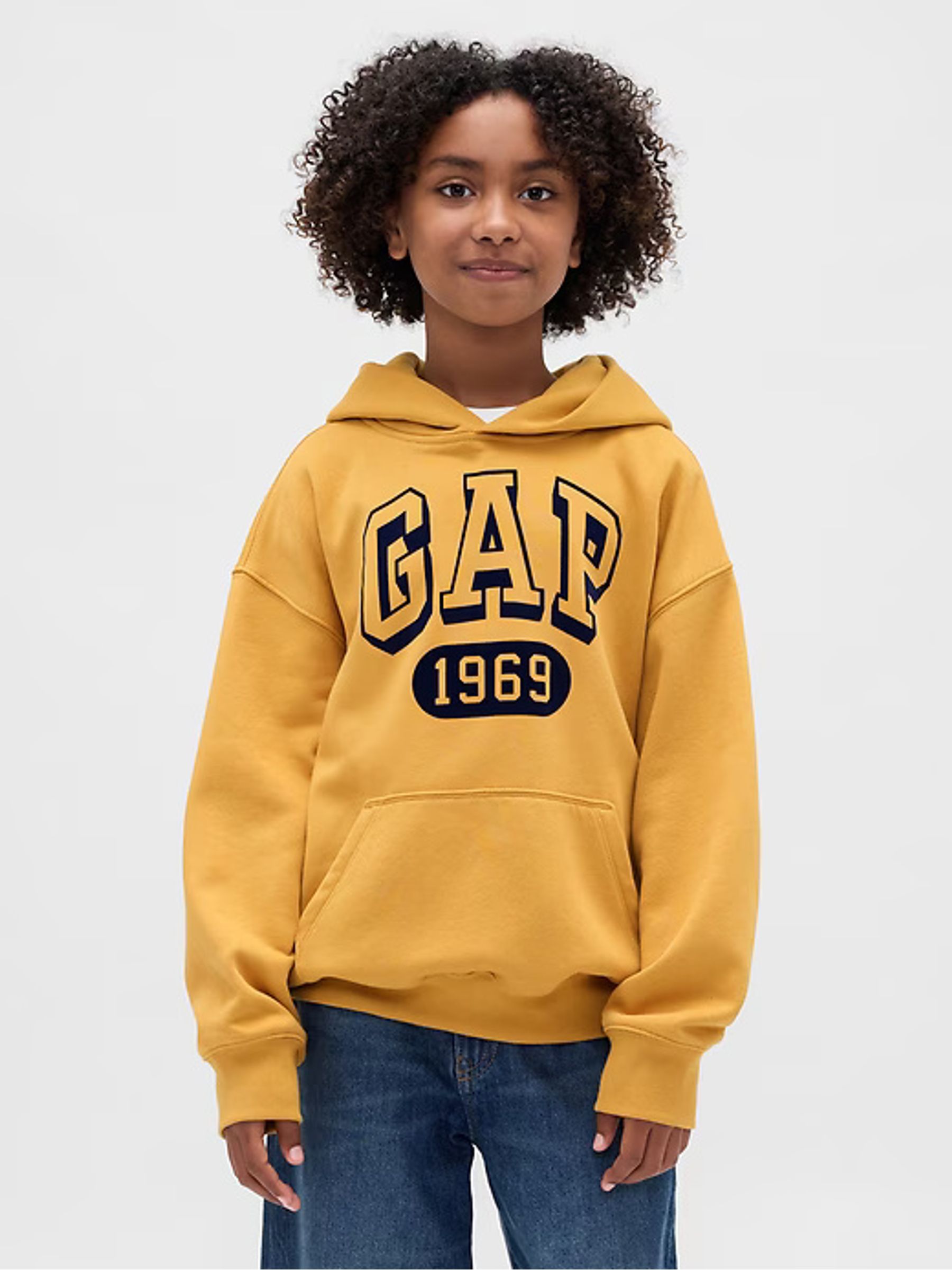 Yellow Vintage Soft Logo Hoodie - Image 5 of 6
