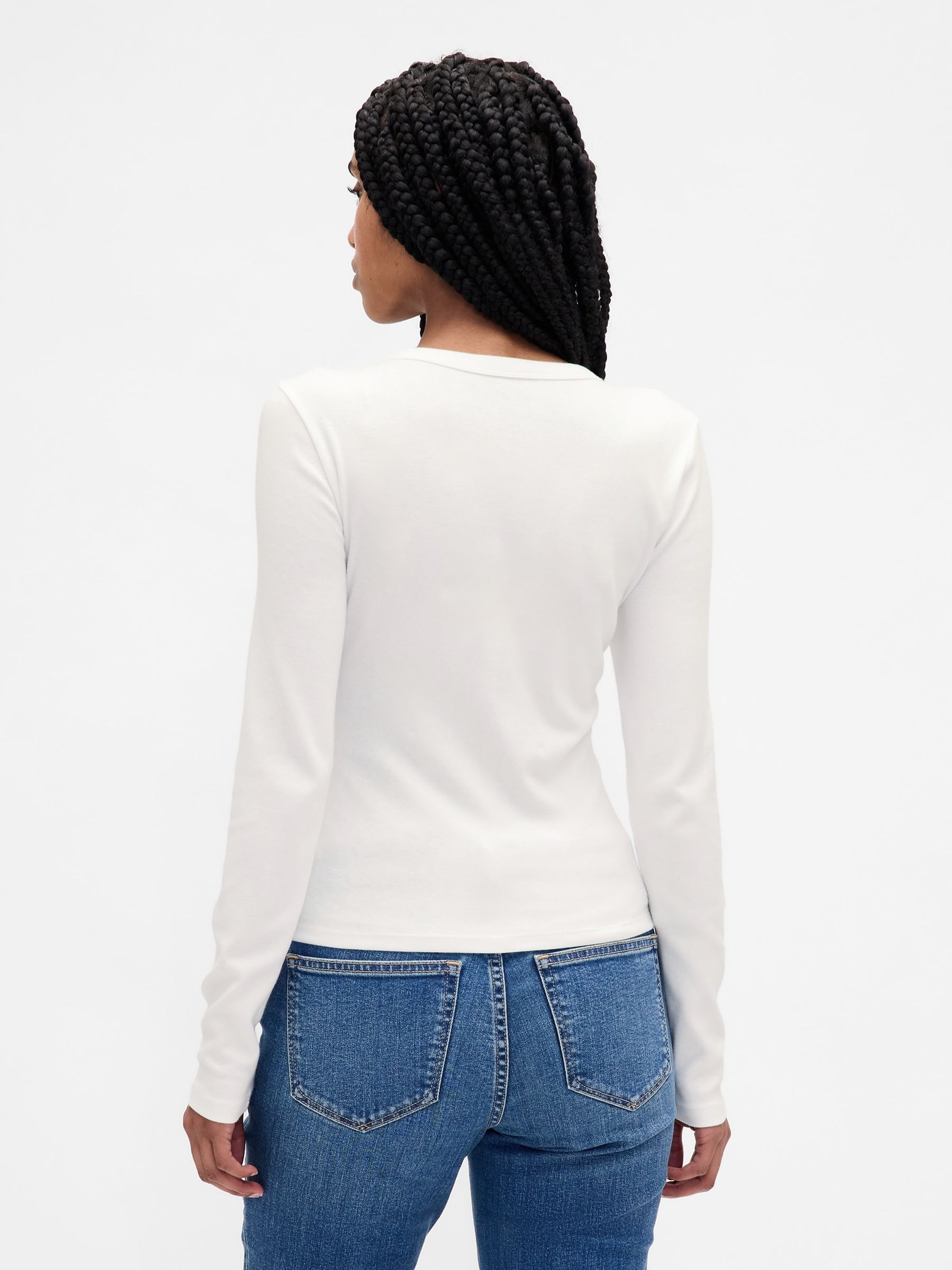 White Modern Crew Neck Cardigan - Image 2 of 4
