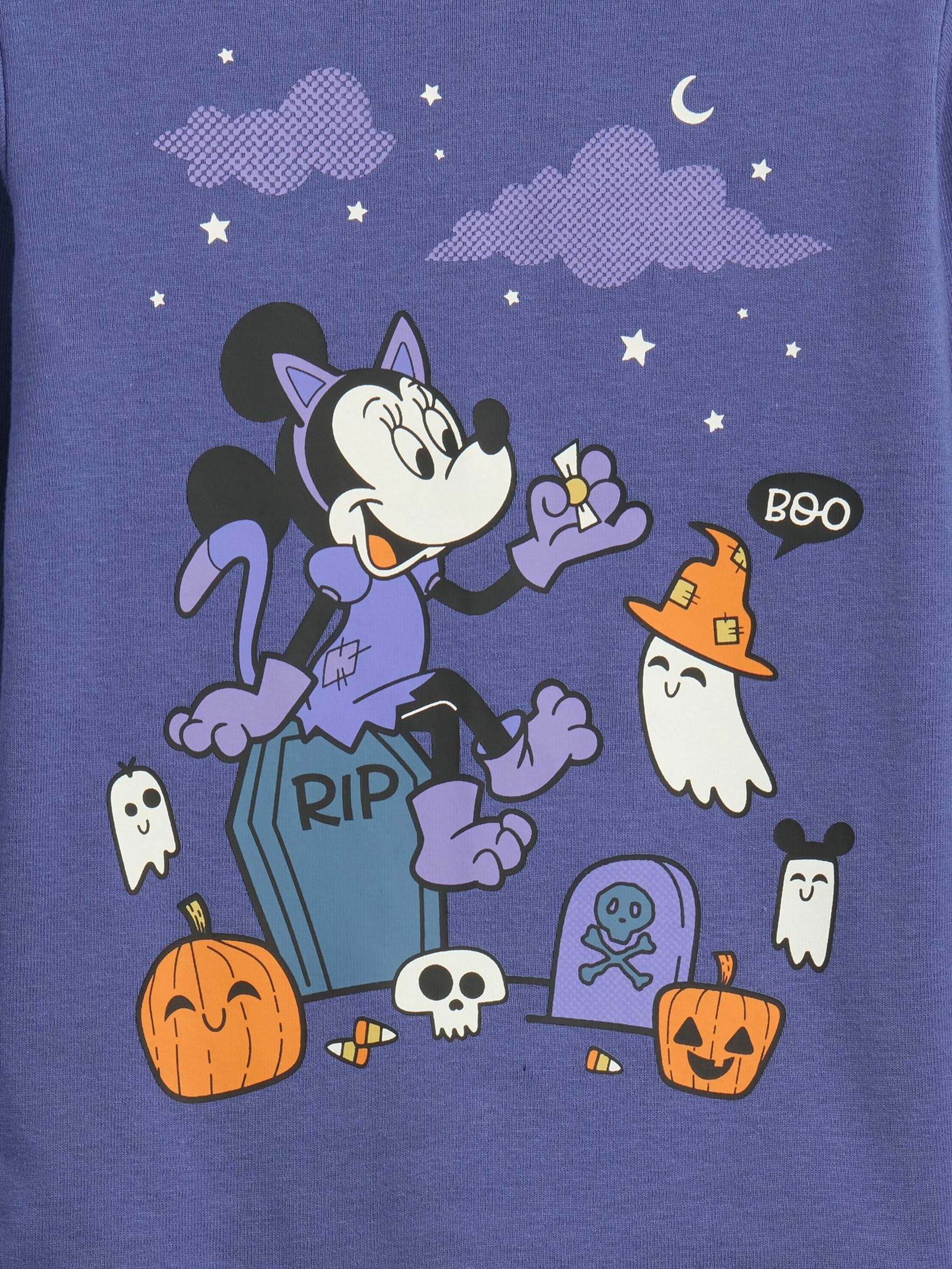Blue Minnie Mouse Pumpkin Disney Long Sleeve Pyjamas Set (6mths-5yrs) - Image 3 of 3
