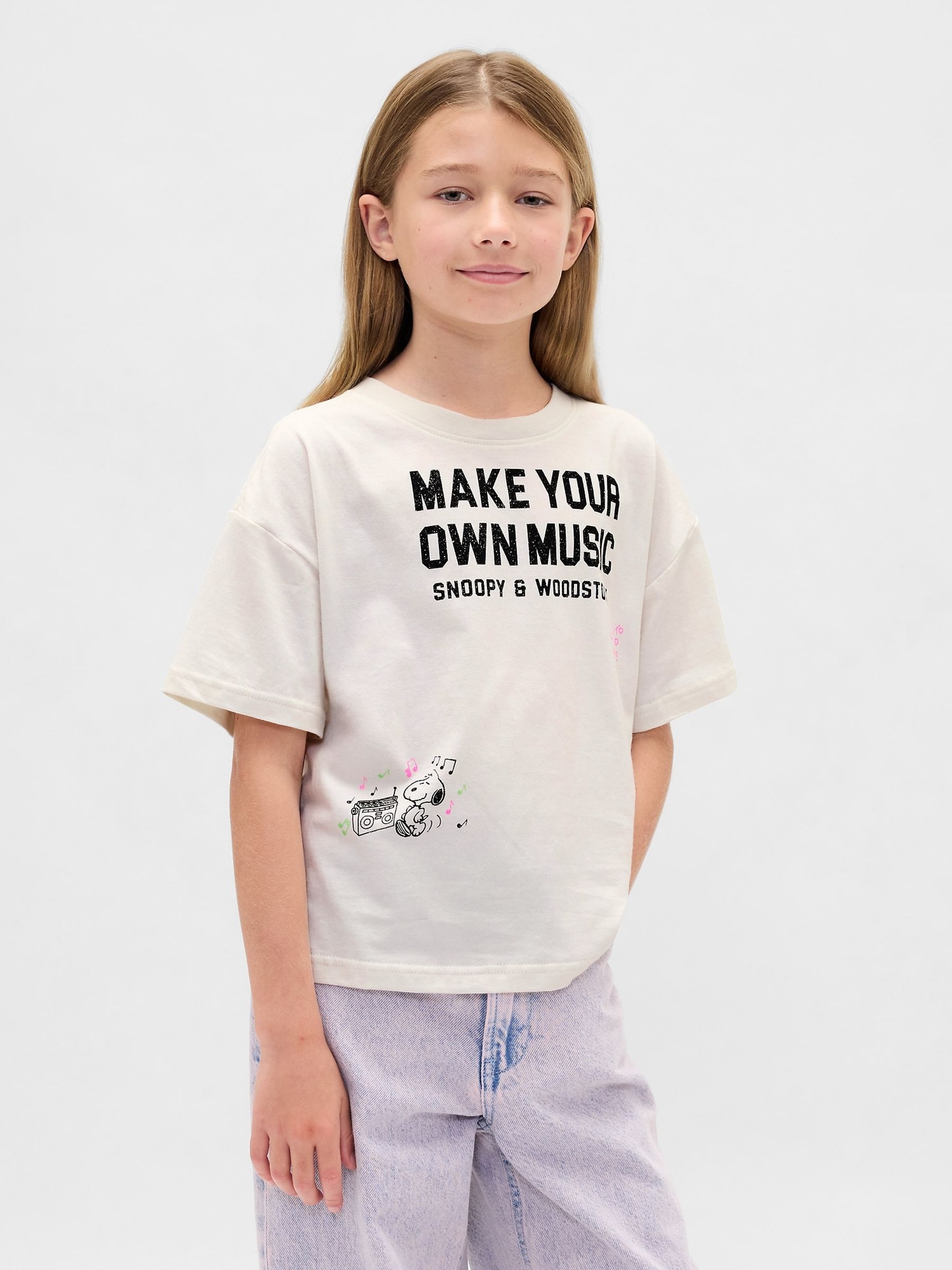 White Oversized Graphic T-Shirt - Image 1 of 4