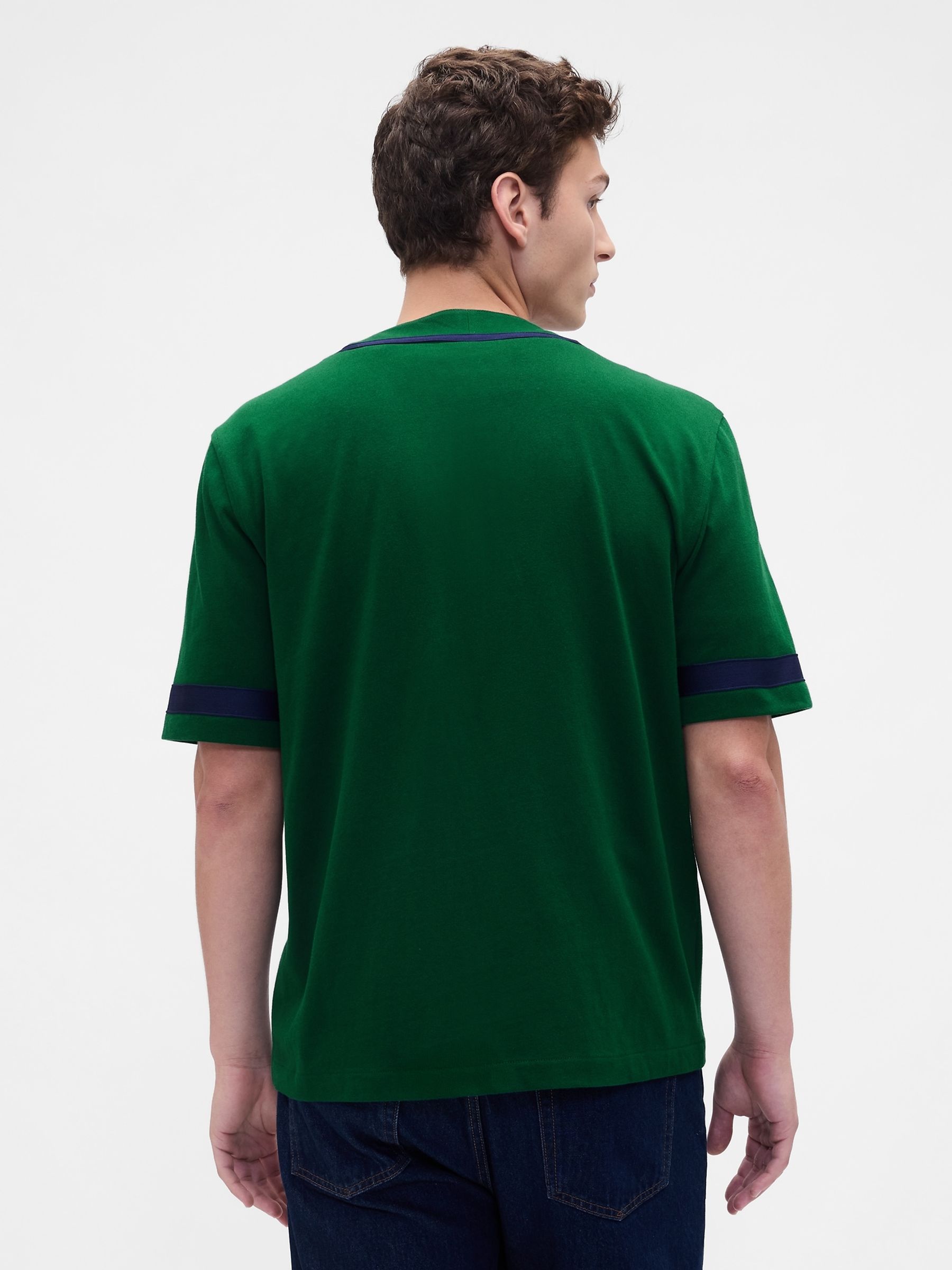 Green/Navy Varsity Logo Baseball Jersey T-Shirt - Image 2 of 4