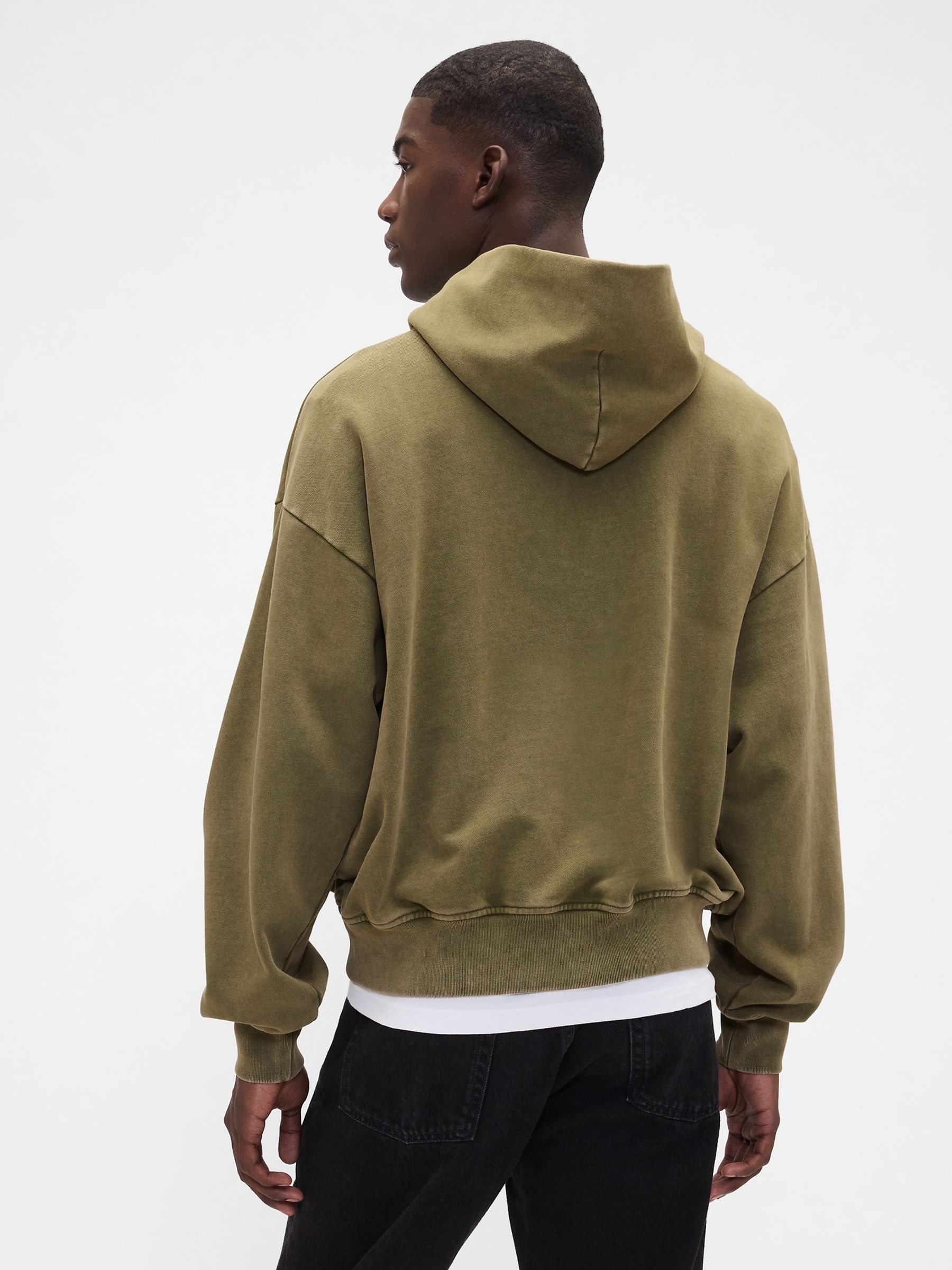 Green Oversized Heavyweight Hoodie - Image 2 of 4