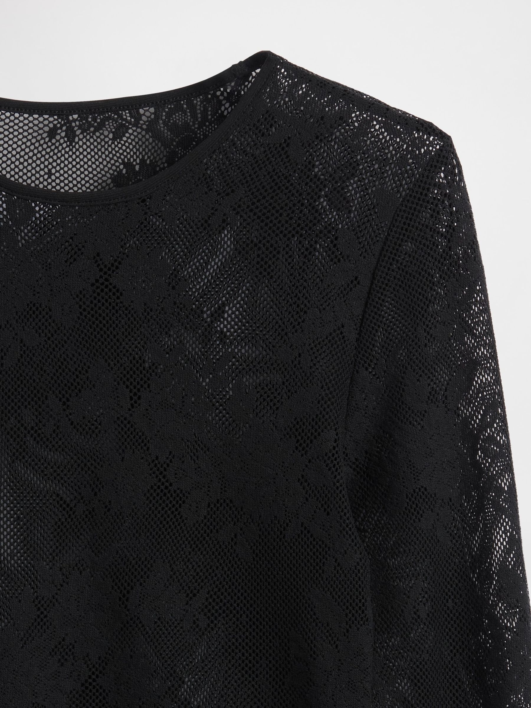 Black Sheer Lace Top - Image 4 of 4
