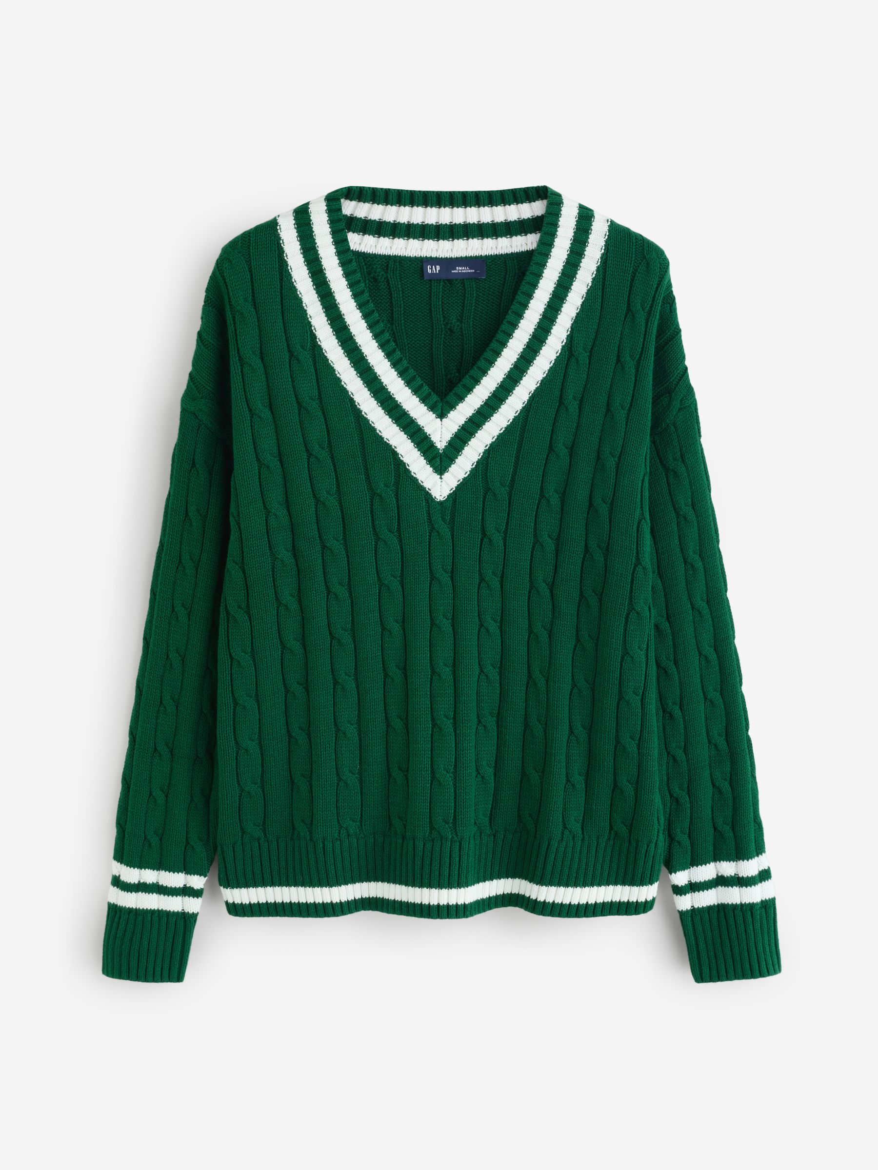 Green V-Neck Jumper - Image 1 of 4