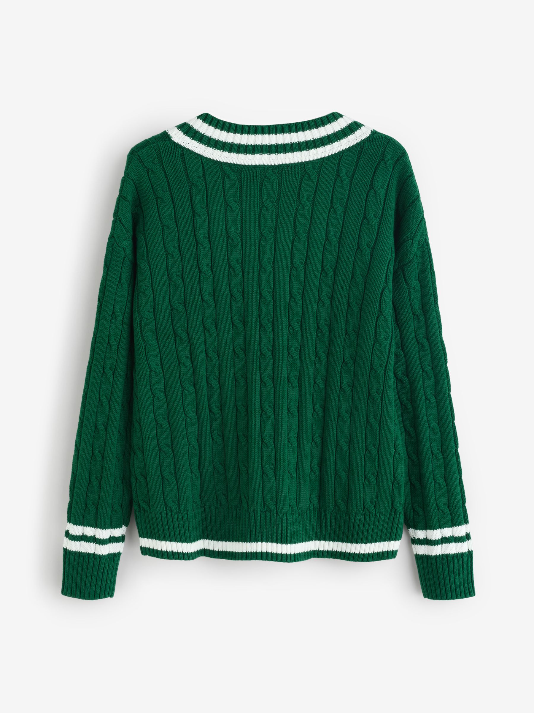 Green V-Neck Jumper - Image 2 of 4