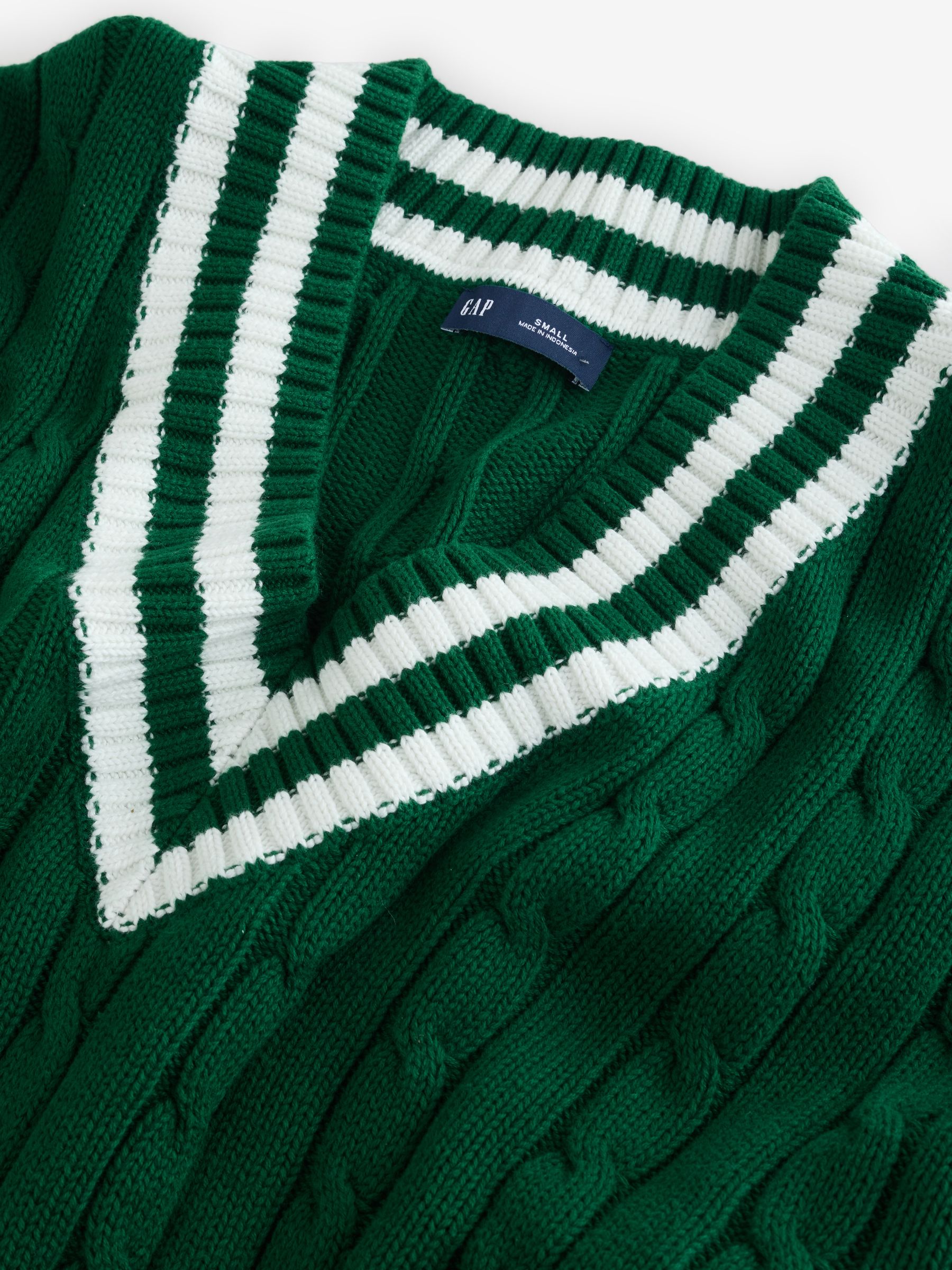 Green V-Neck Jumper - Image 3 of 4