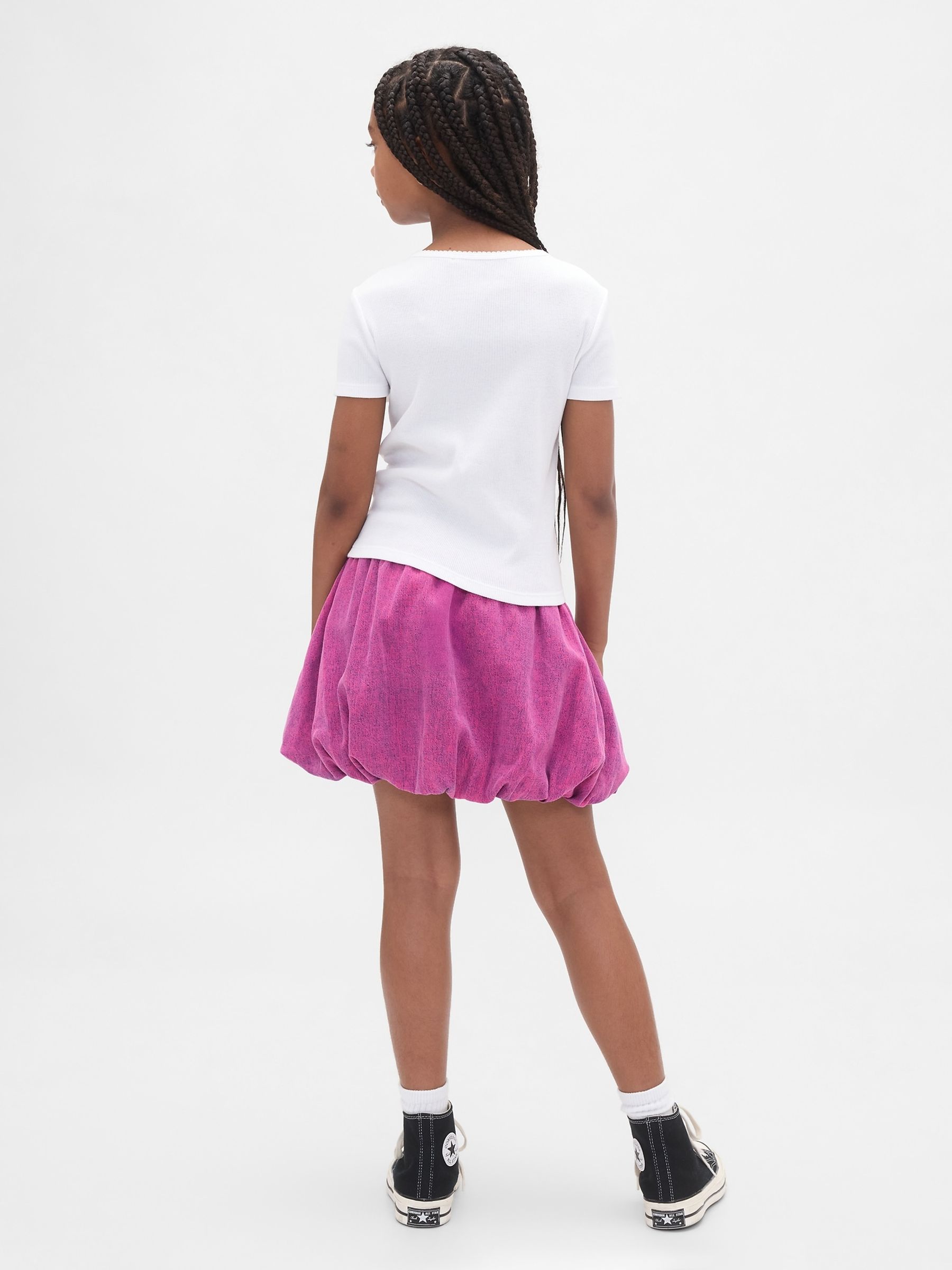 Pink Denim Bubble Skort (4-13yrs) - Image 2 of 4