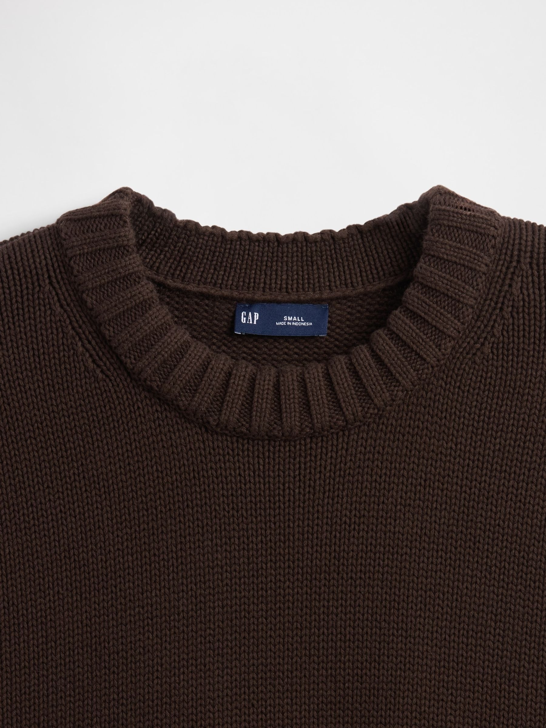 Brown Cotton Oversized Jumper - Image 4 of 4