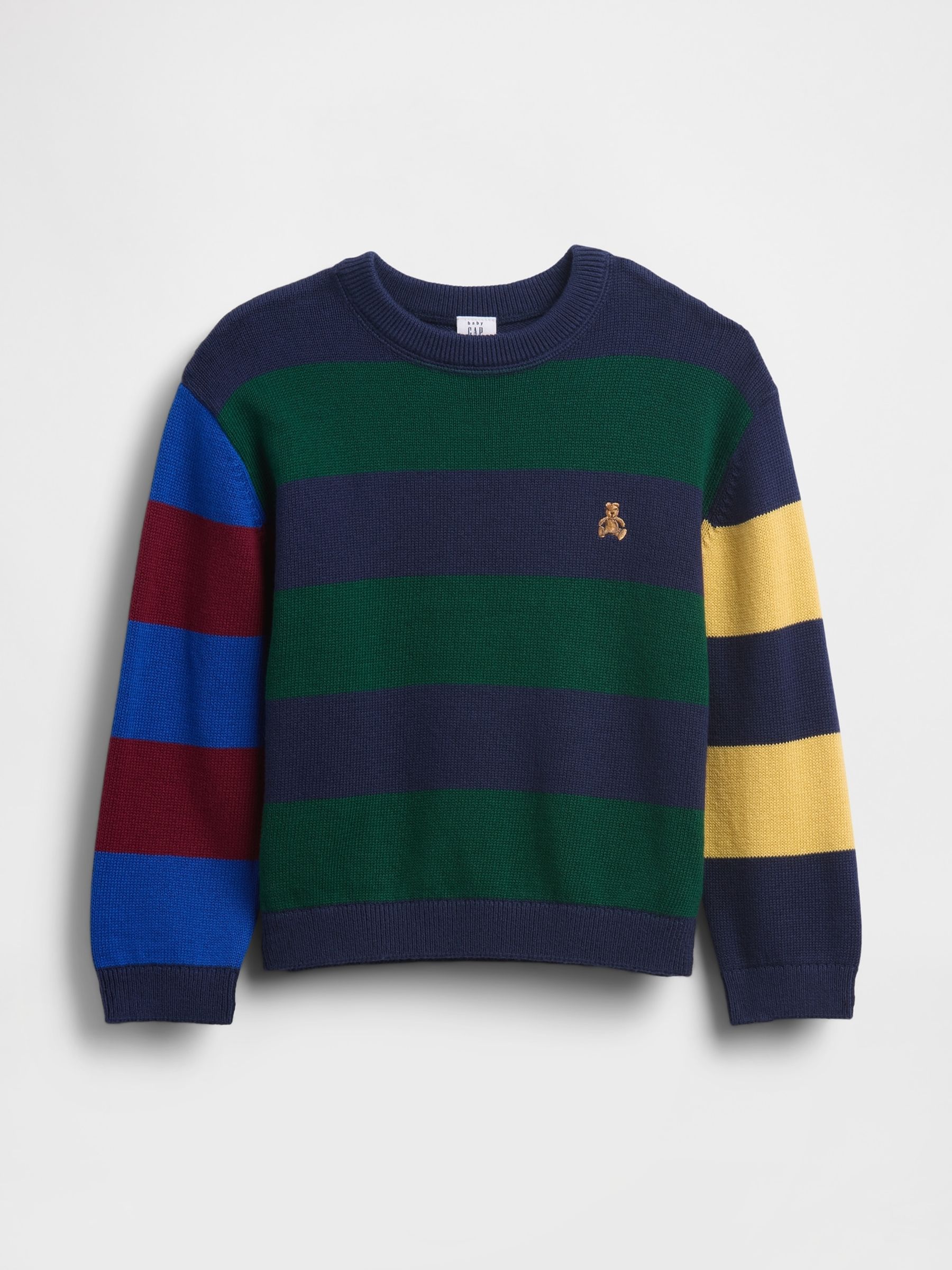 Navy Brannan Bear Crew Neck Jumper (6mths-5yrs) - Image 1 of 2