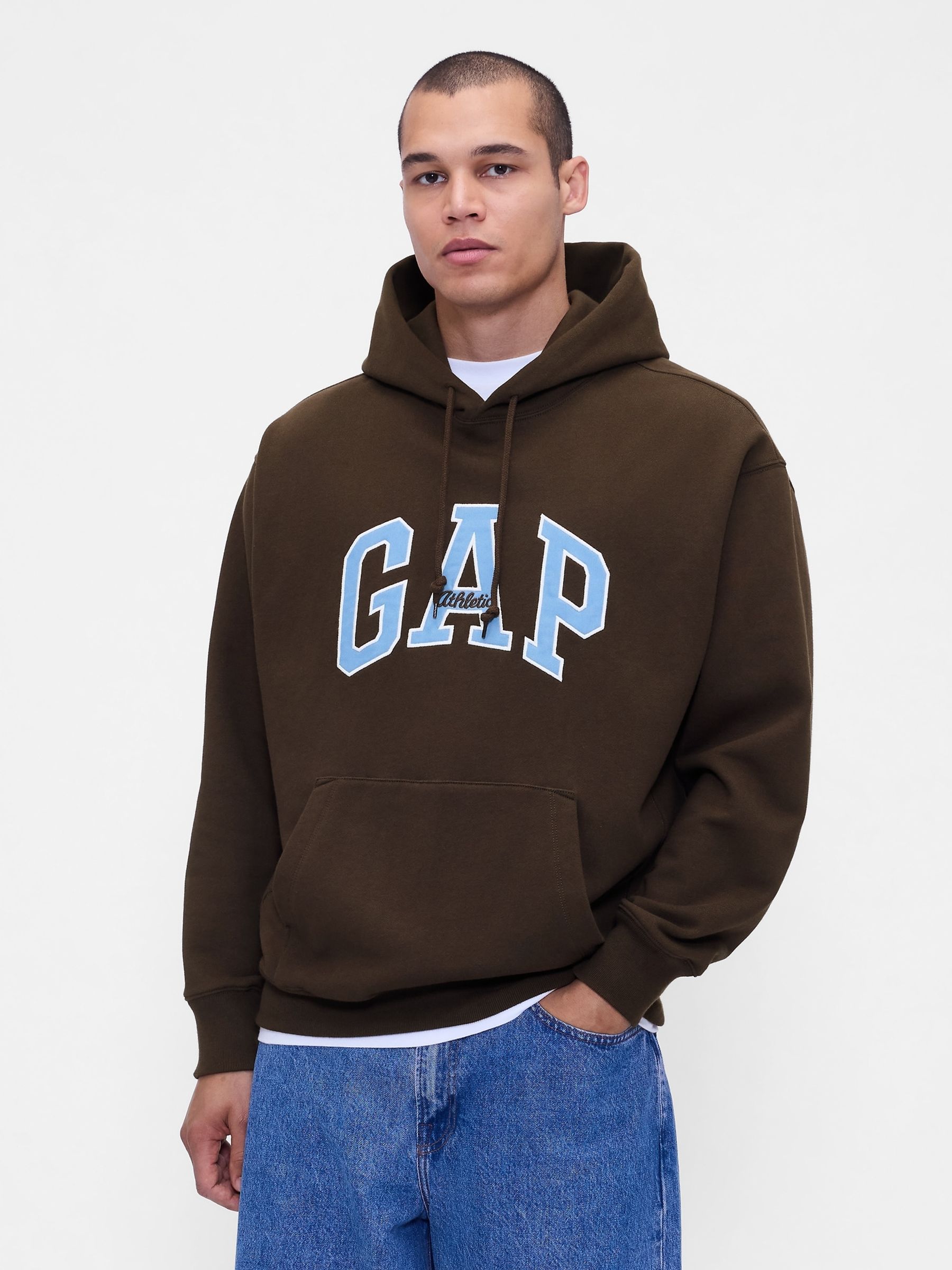 Grey Oversized Heavyweight Logo Hoodie - Image 1 of 4