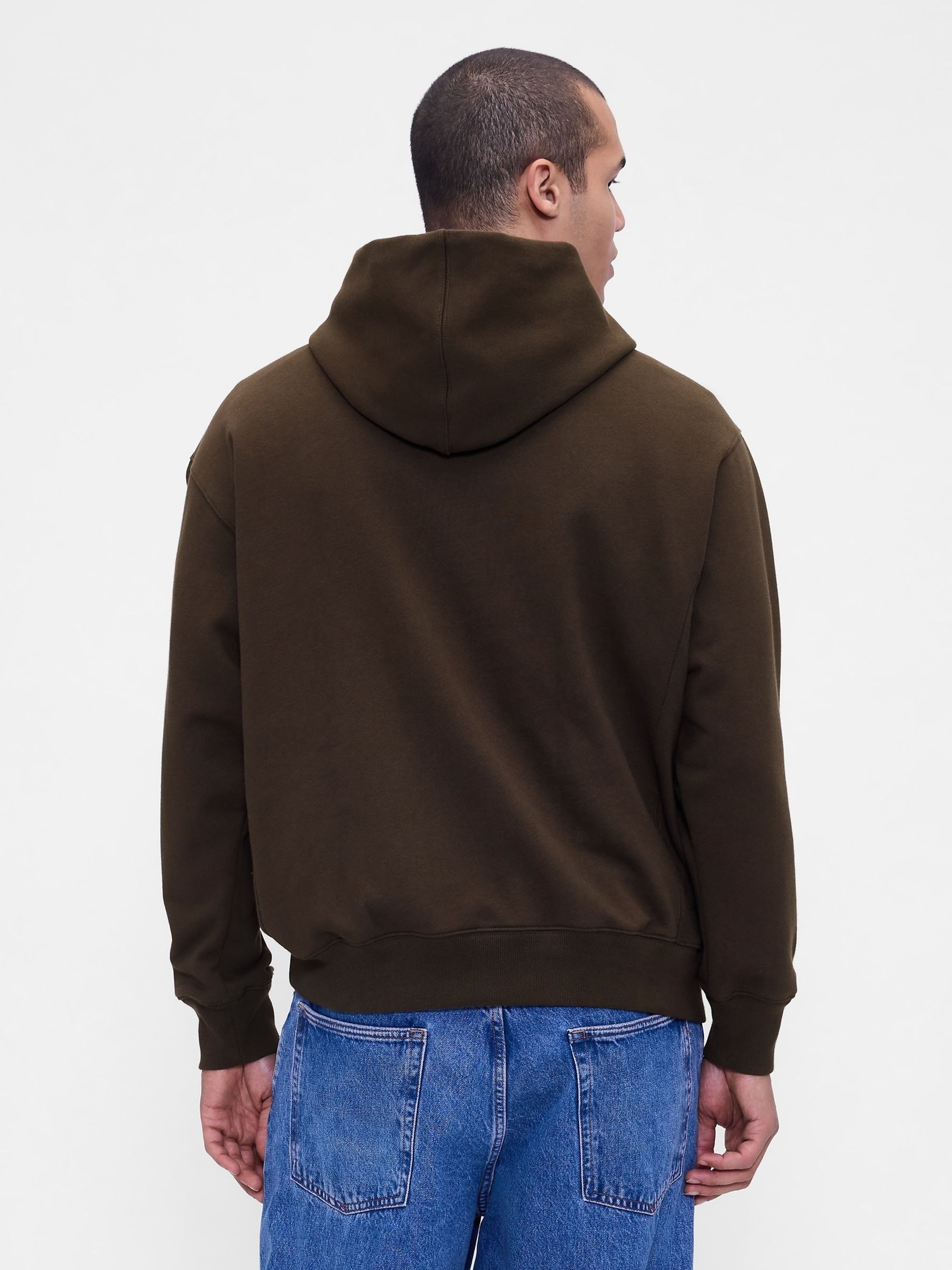 Grey Oversized Heavyweight Logo Hoodie - Image 2 of 4