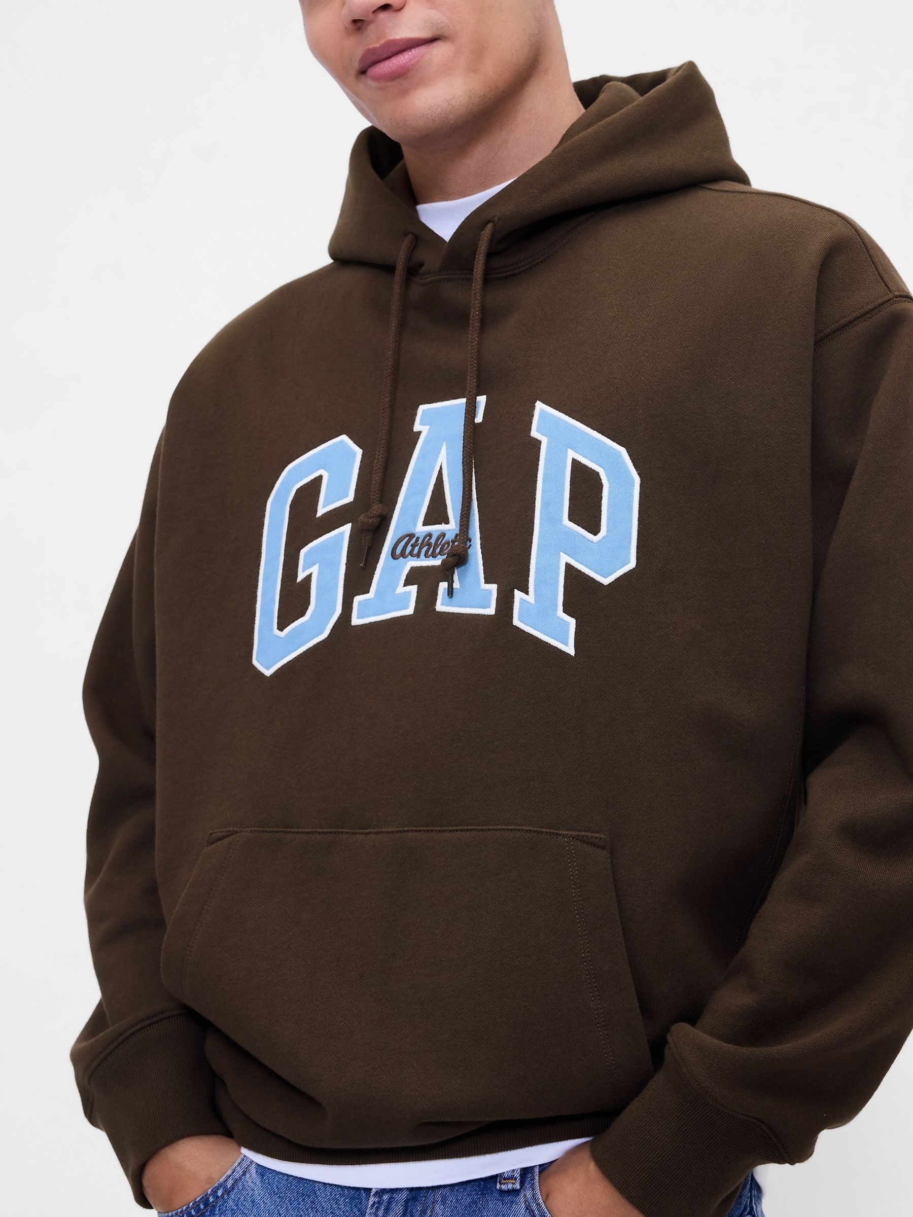 Grey Oversized Heavyweight Logo Hoodie - Image 4 of 4