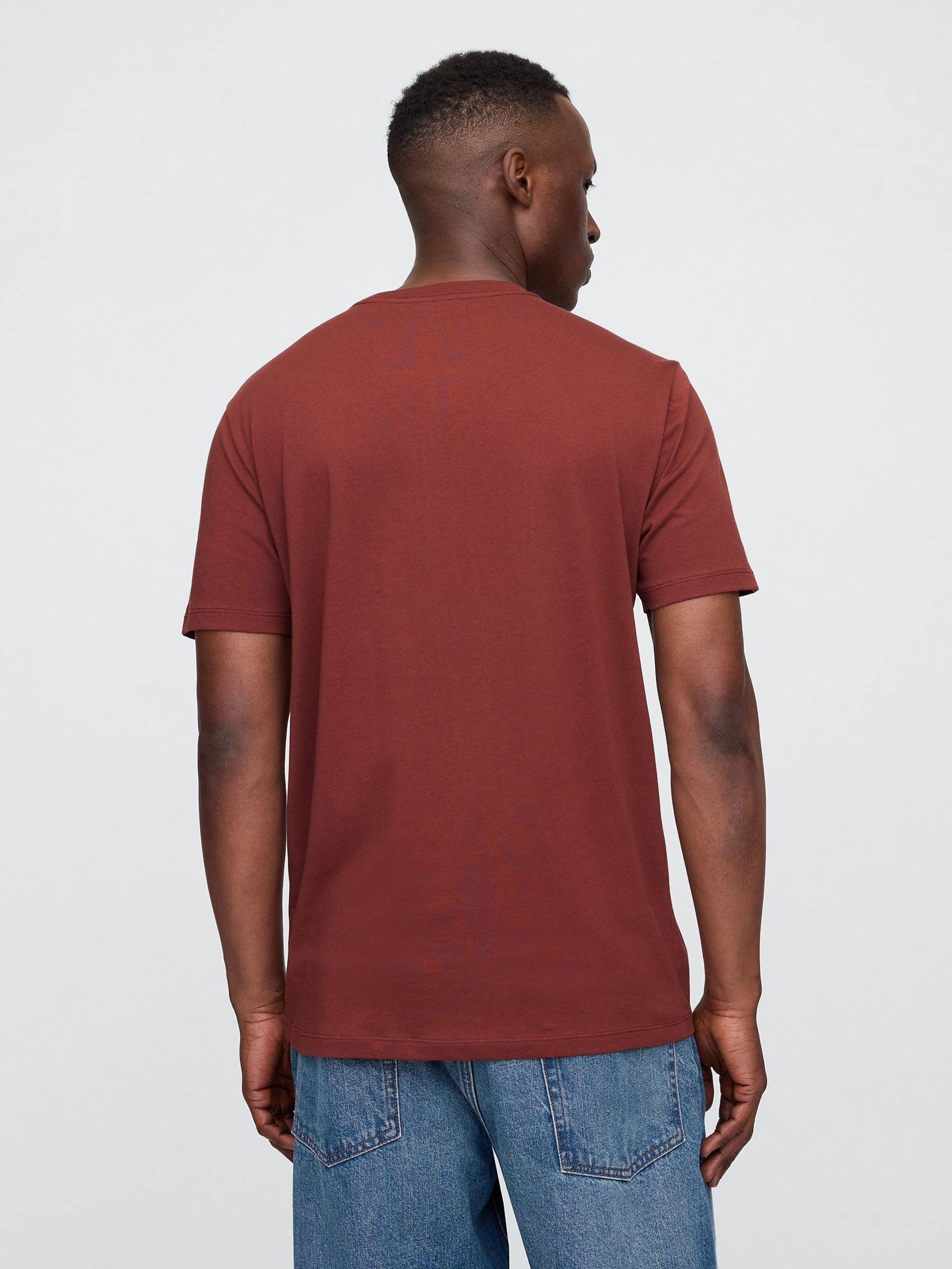 Brown Everyday Soft Logo Crew Neck T-Shirt - Image 2 of 5