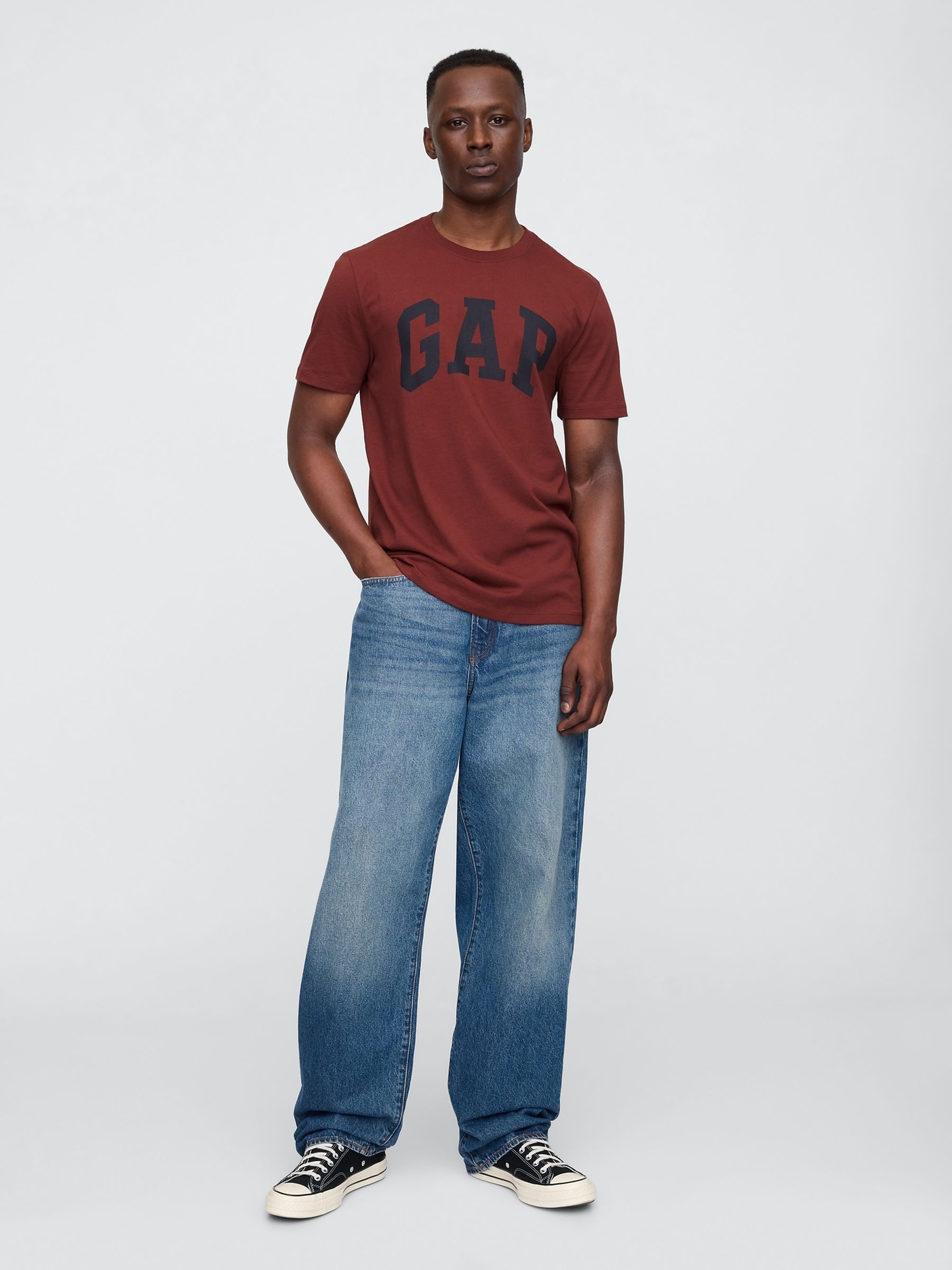 Brown Everyday Soft Logo Crew Neck T-Shirt - Image 3 of 5