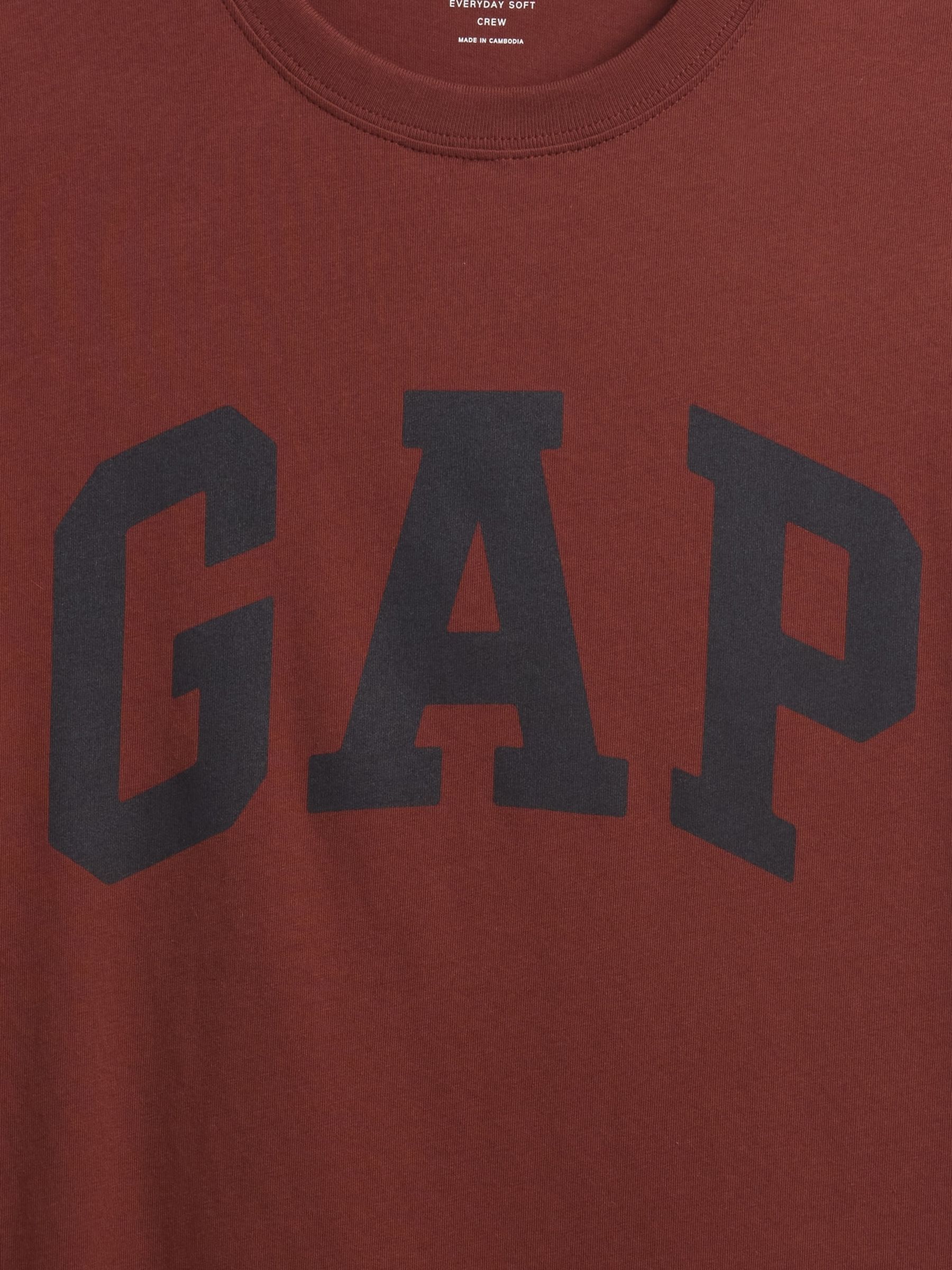 Brown Everyday Soft Logo Crew Neck T-Shirt - Image 5 of 5