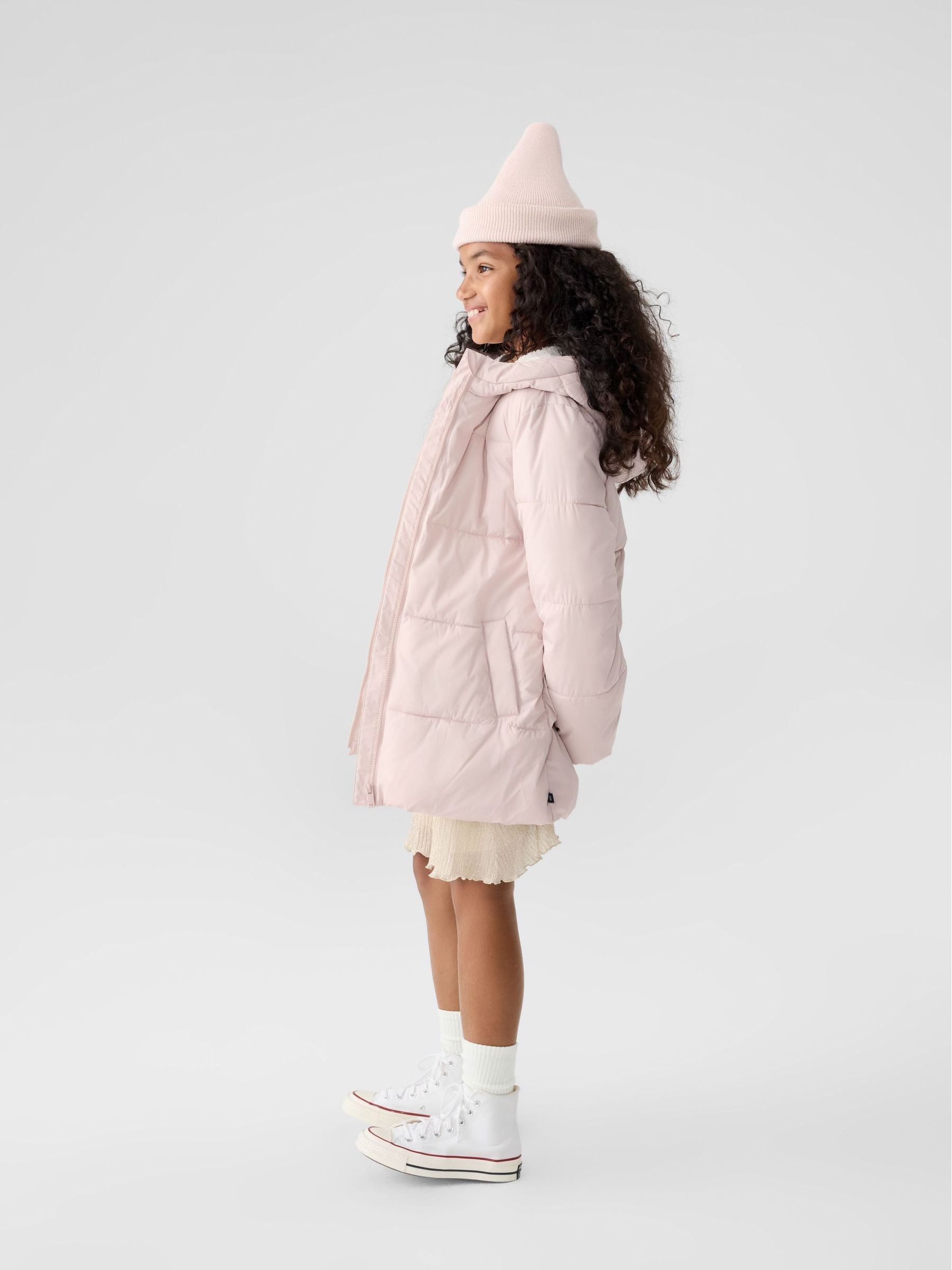 Pink Longline Warmest Puffer Jacket Gap - Main Image