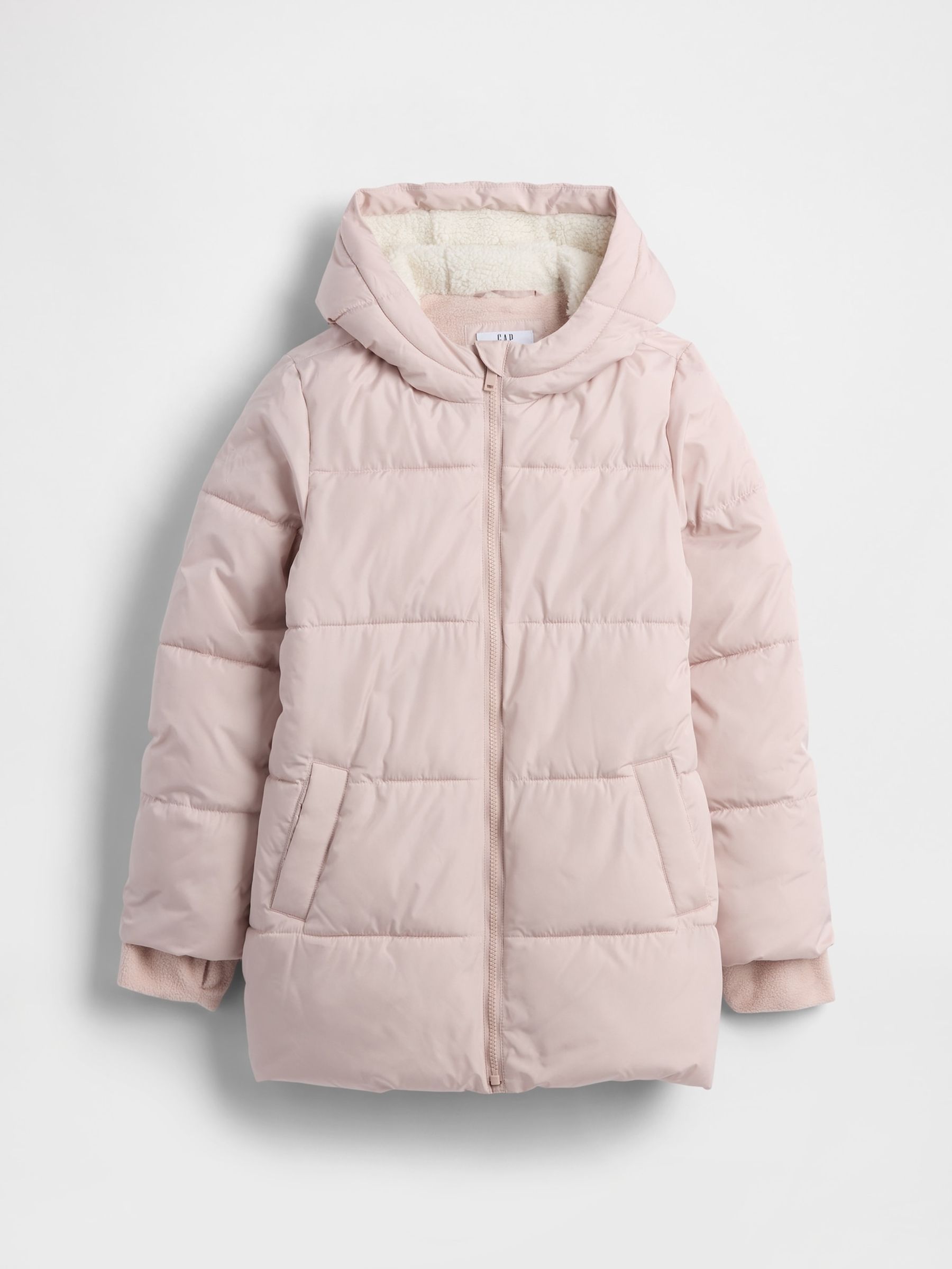 Pink Longline Warmest Puffer Jacket (4-13yrs) - Image 1 of 3