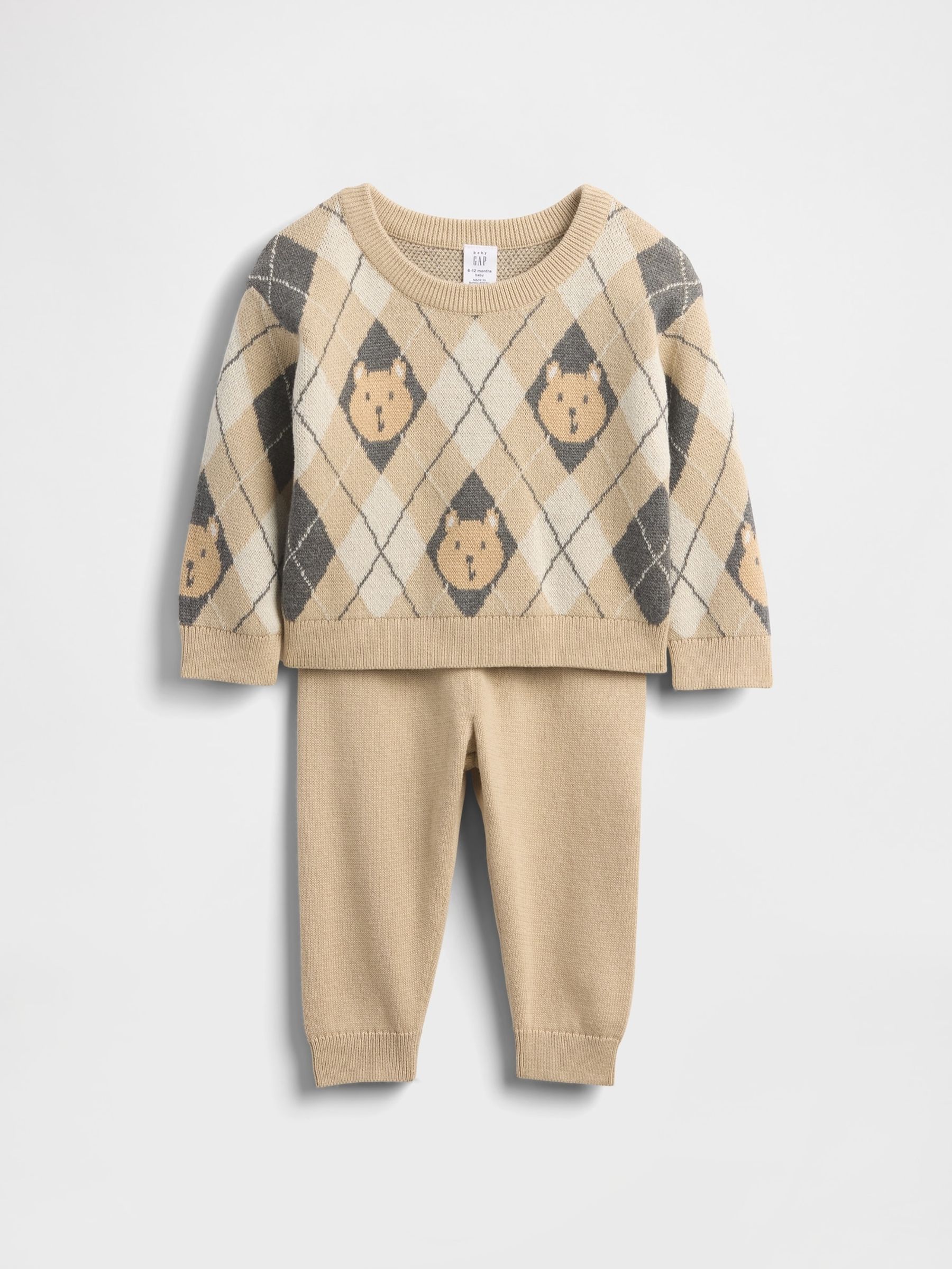 Beige Brannan Bear Sweatshirt Set (Newborn-24mths) - Image 1 of 2