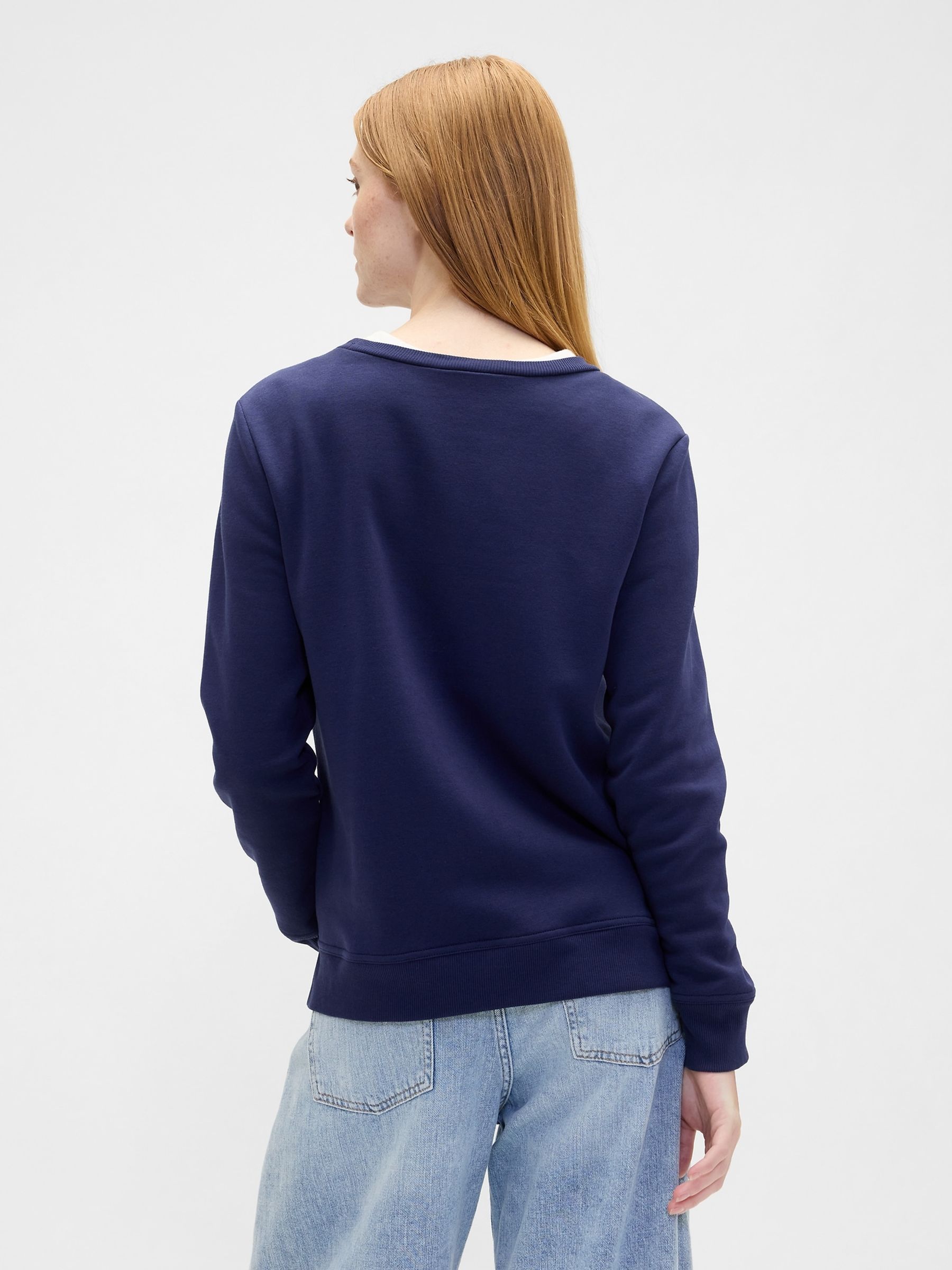 Navy Blue Logo Crewneck Sweatshirt - Image 2 of 5