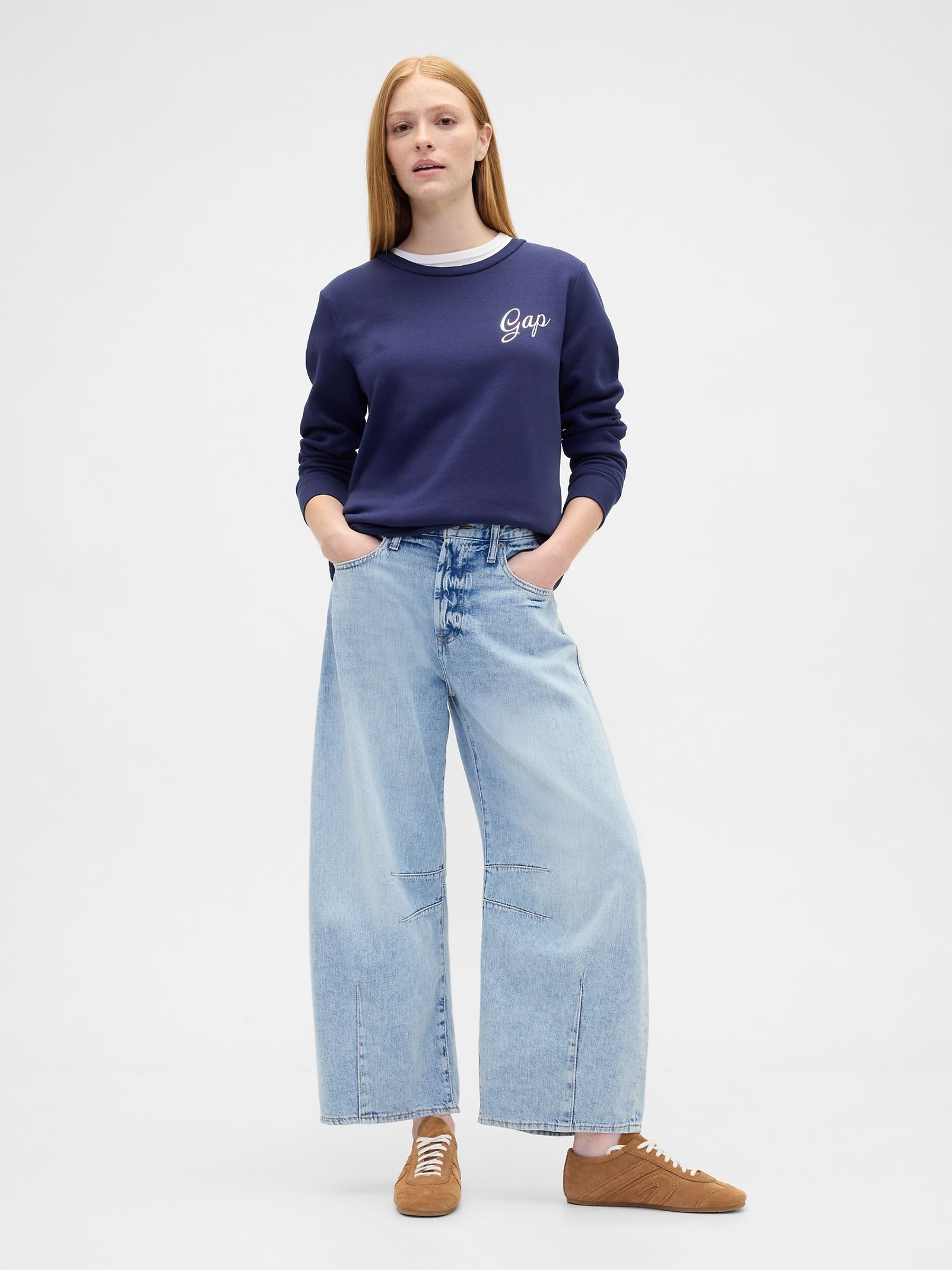 Navy Blue Logo Crewneck Sweatshirt - Image 3 of 5