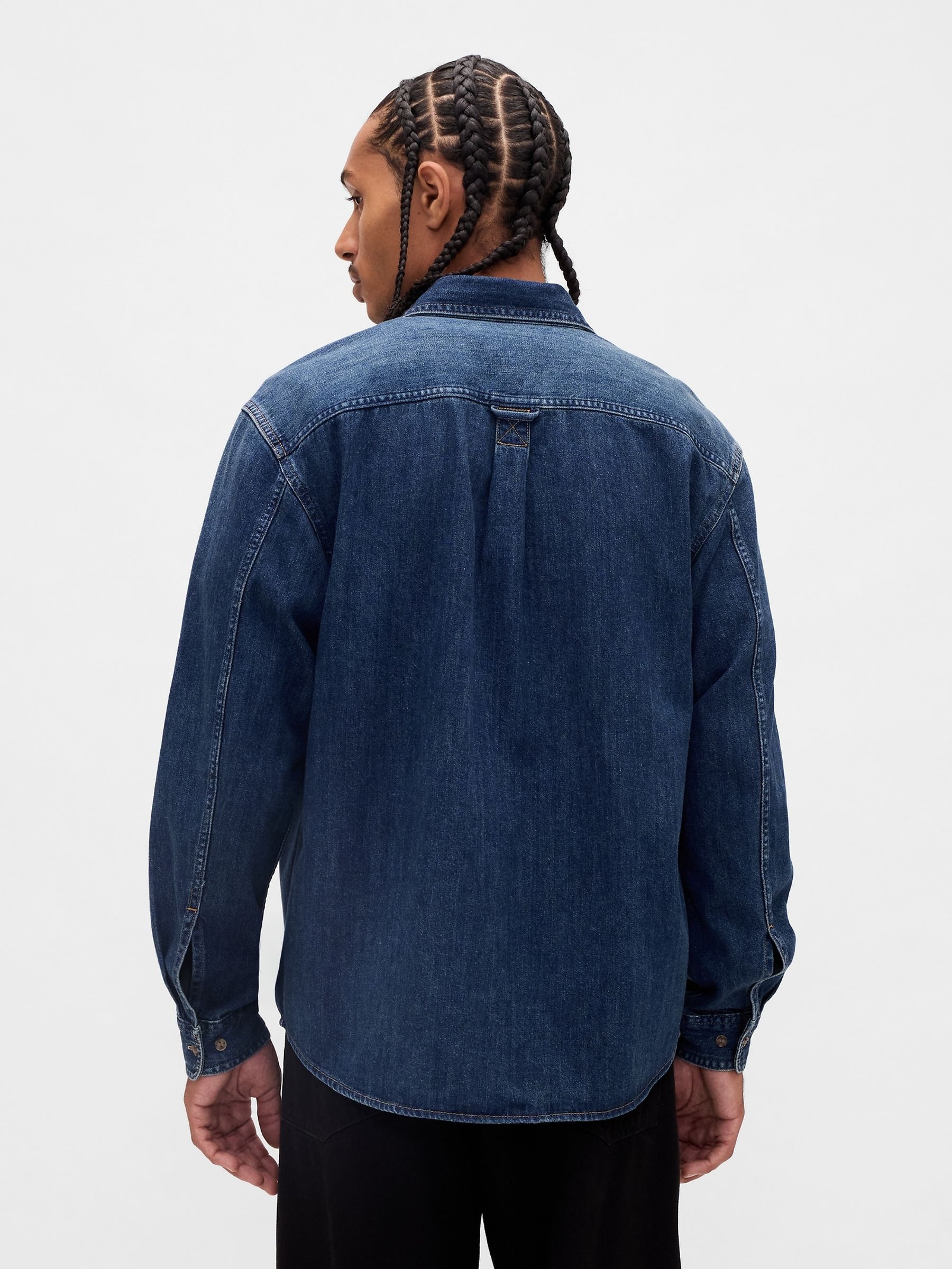 Blue Denim Relaxed Shirt - Image 2 of 4