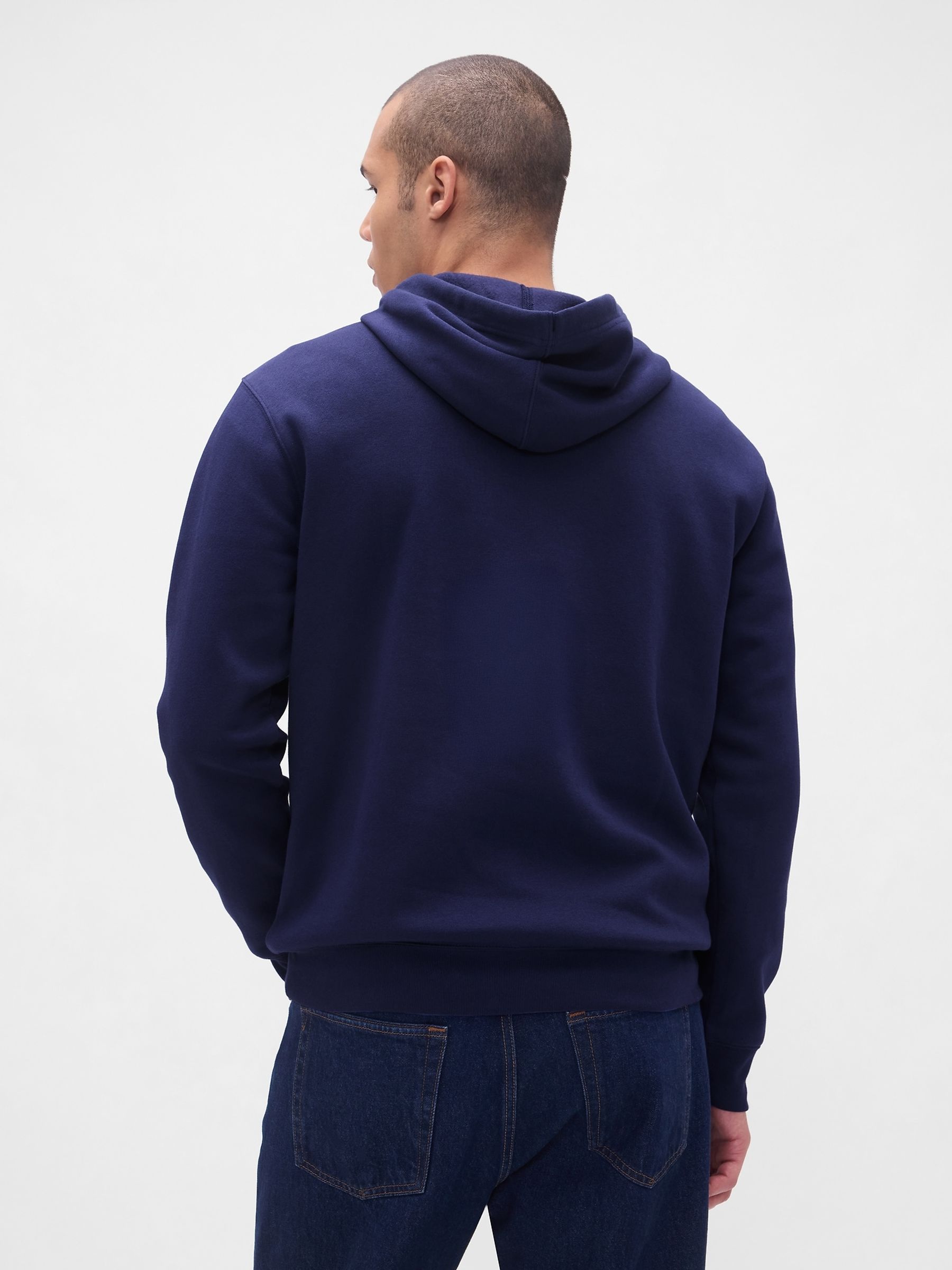 Blue Relaxed Mini-Logo Hoodie - Image 2 of 4