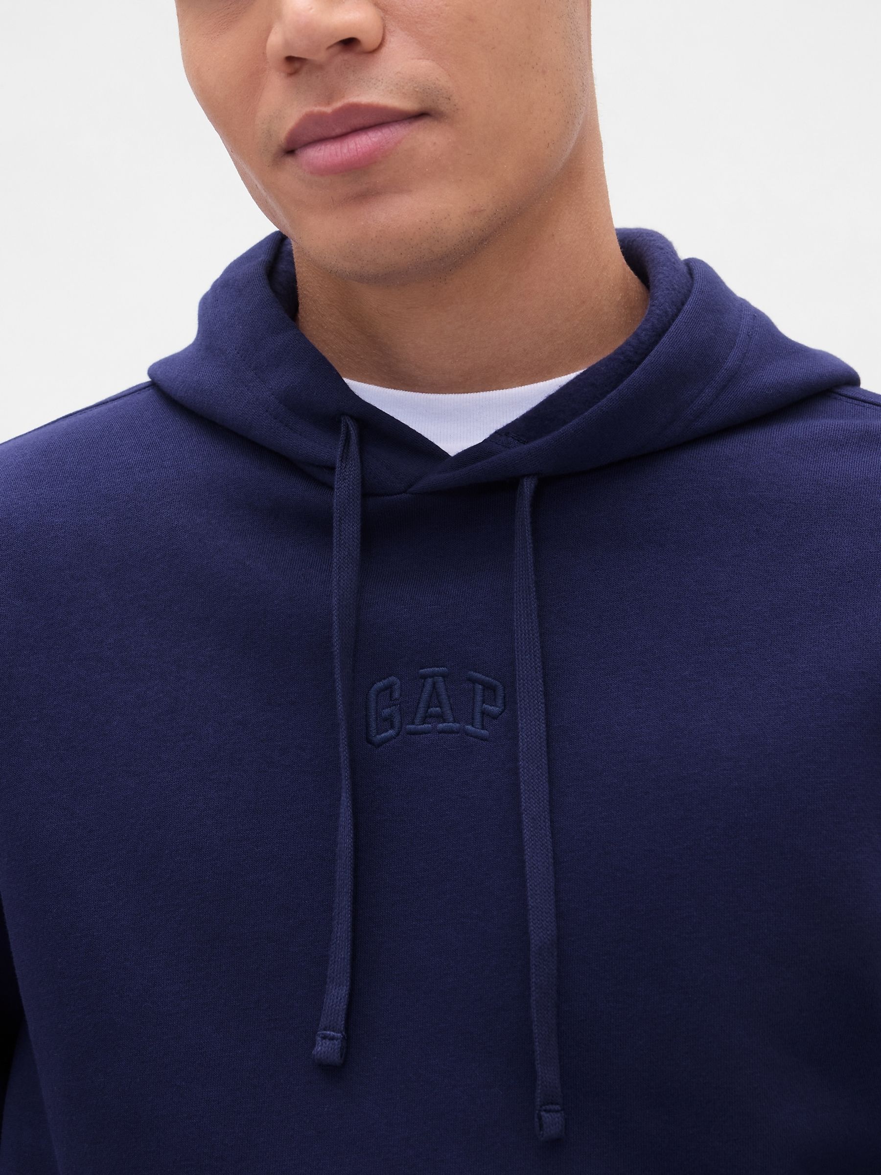 Blue Relaxed Mini-Logo Hoodie - Image 4 of 4